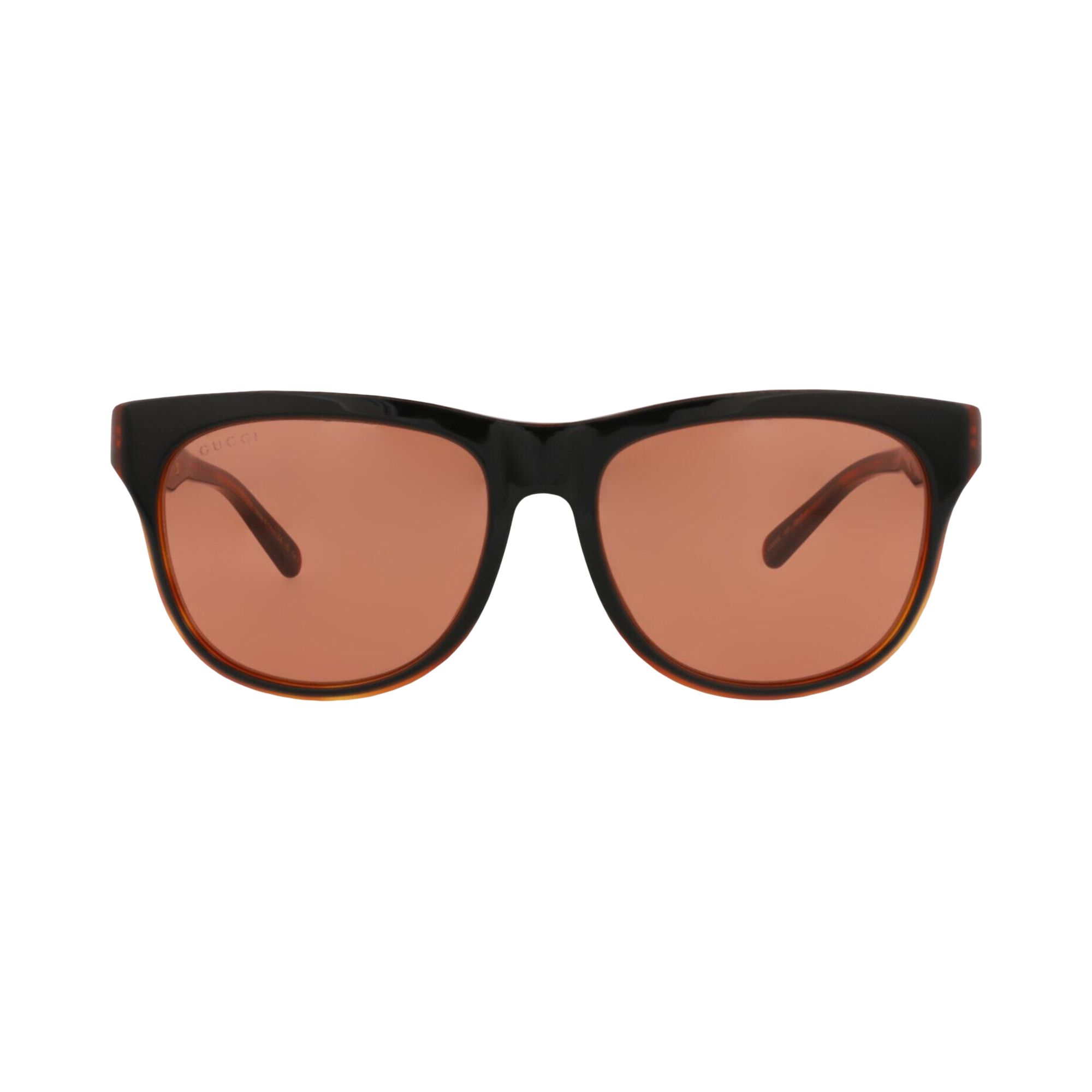 Pre-owned Gucci Square-frame Acetate Sunglasses 'black Orange' | Men's Size Onesize