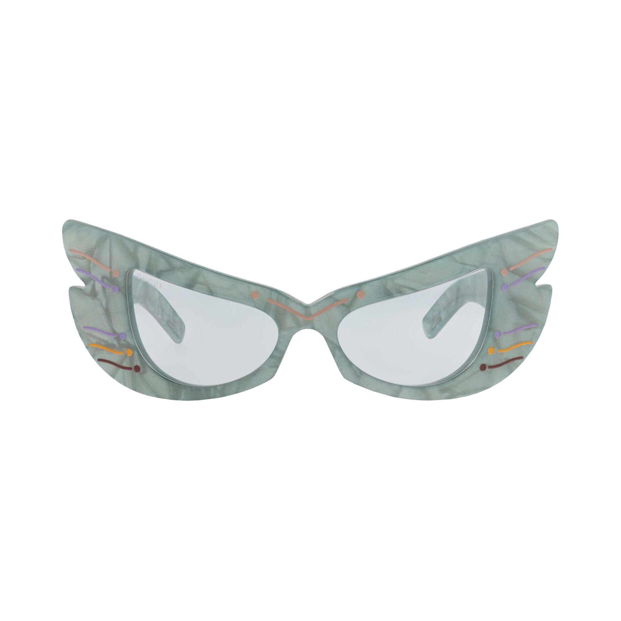 Pre-owned Gucci Cat Eye-frame Acetate Sunglasses 'light Blue' | Multi-color | Women's Size Onesize