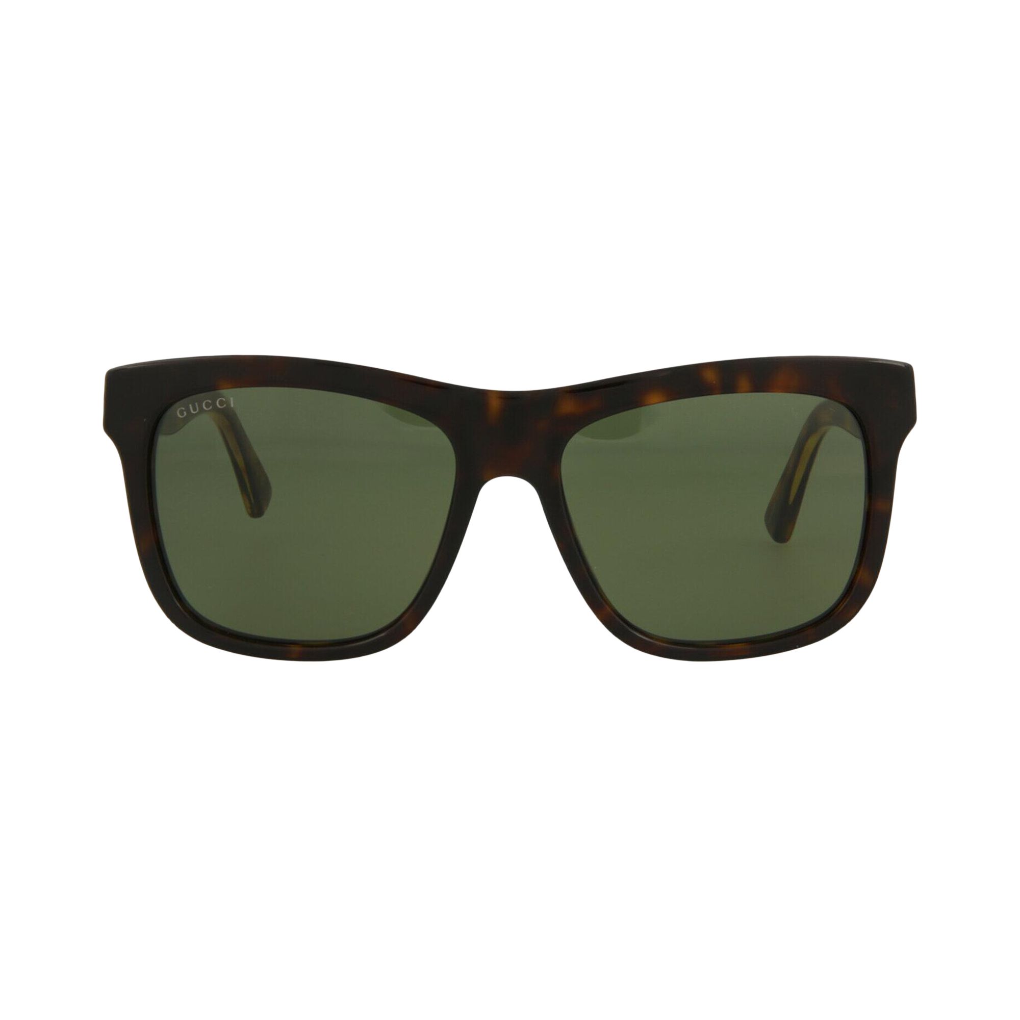 Pre-owned Gucci Square-frame Acetate Sunglasses 'havana Green' | Multi-color | Men's Size Onesize