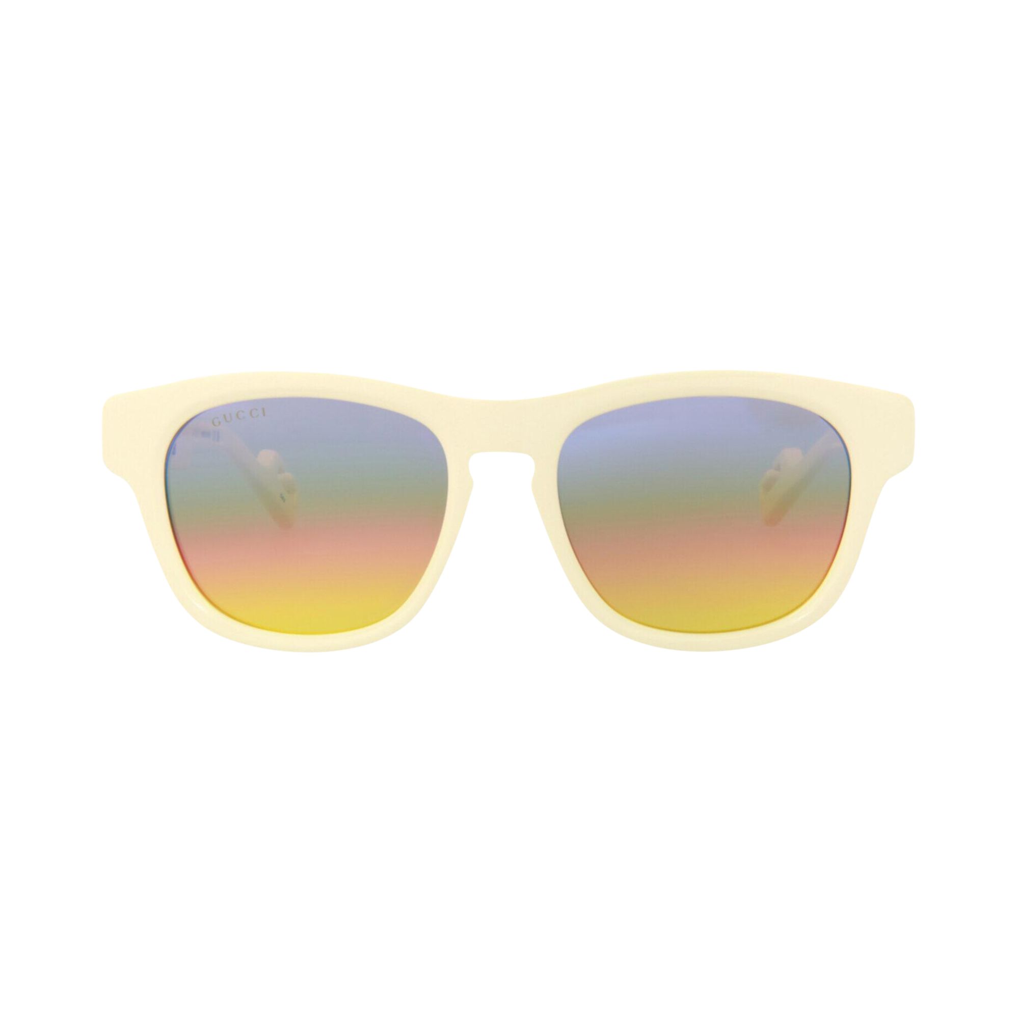 Pre-owned Gucci Round-frame Injection Sunglasses 'ivory Brown' | Multi-color | Men's Size Onesize