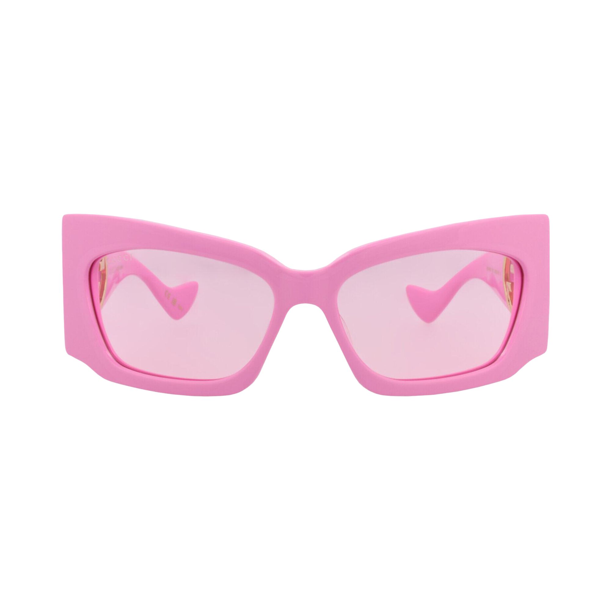 Pre-owned Gucci Shield-frame Recycled Acetate Sunglasses 'pink' | Women's Size Onesize