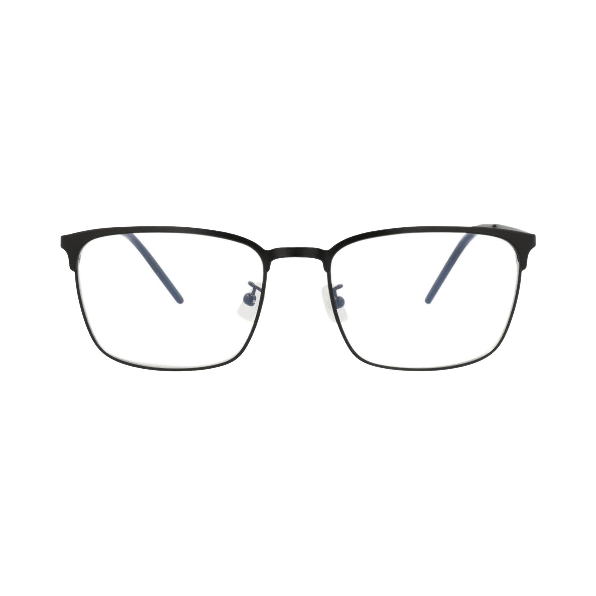 Pre-owned Saint Laurent Square-frame Metal Optical Frames 'black Transparent' | Men's Size Onesize
