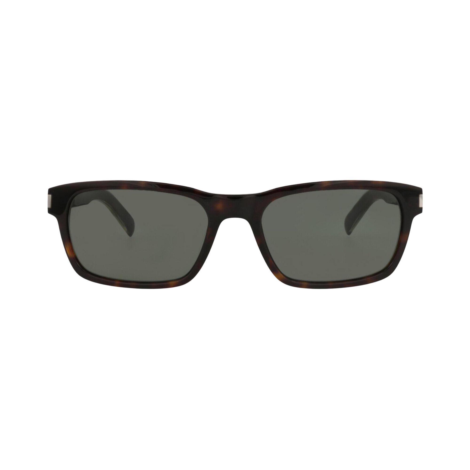 Pre-owned Saint Laurent Square-frame Recycled Acetate Sunglasses 'havana Crystal Grey' | Multi-color | Men's S
