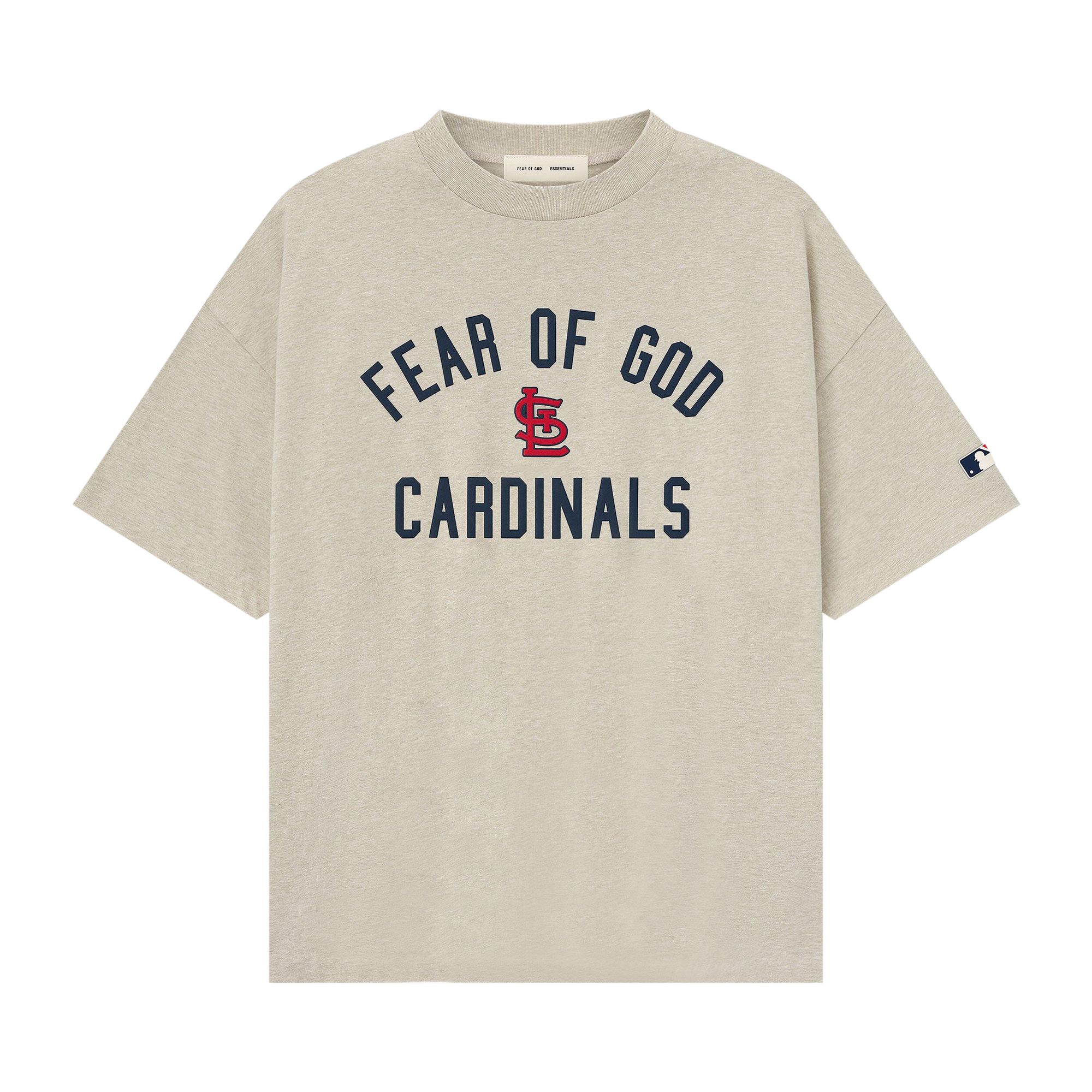 Pre-owned Essentials Fear Of God  Cardinals 90s Tee 'heather Stone' | Grey | Men's Size Xl In Gray