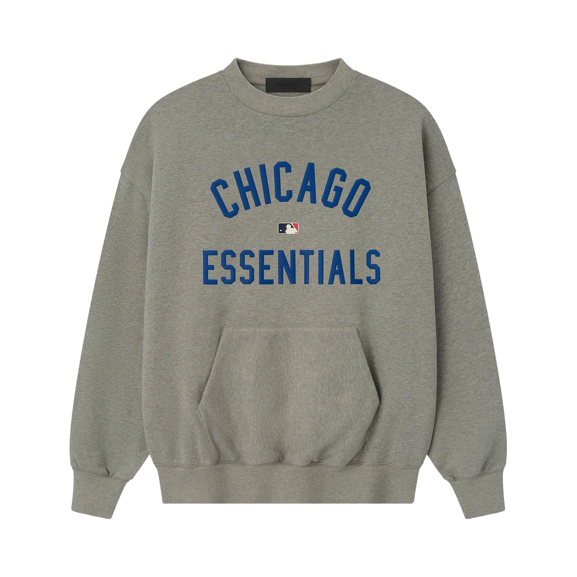 Pre-owned Essentials Fear Of God Cubs Sport Crewneck 'concrete Heather' | Grey | Men's Size M In Gray