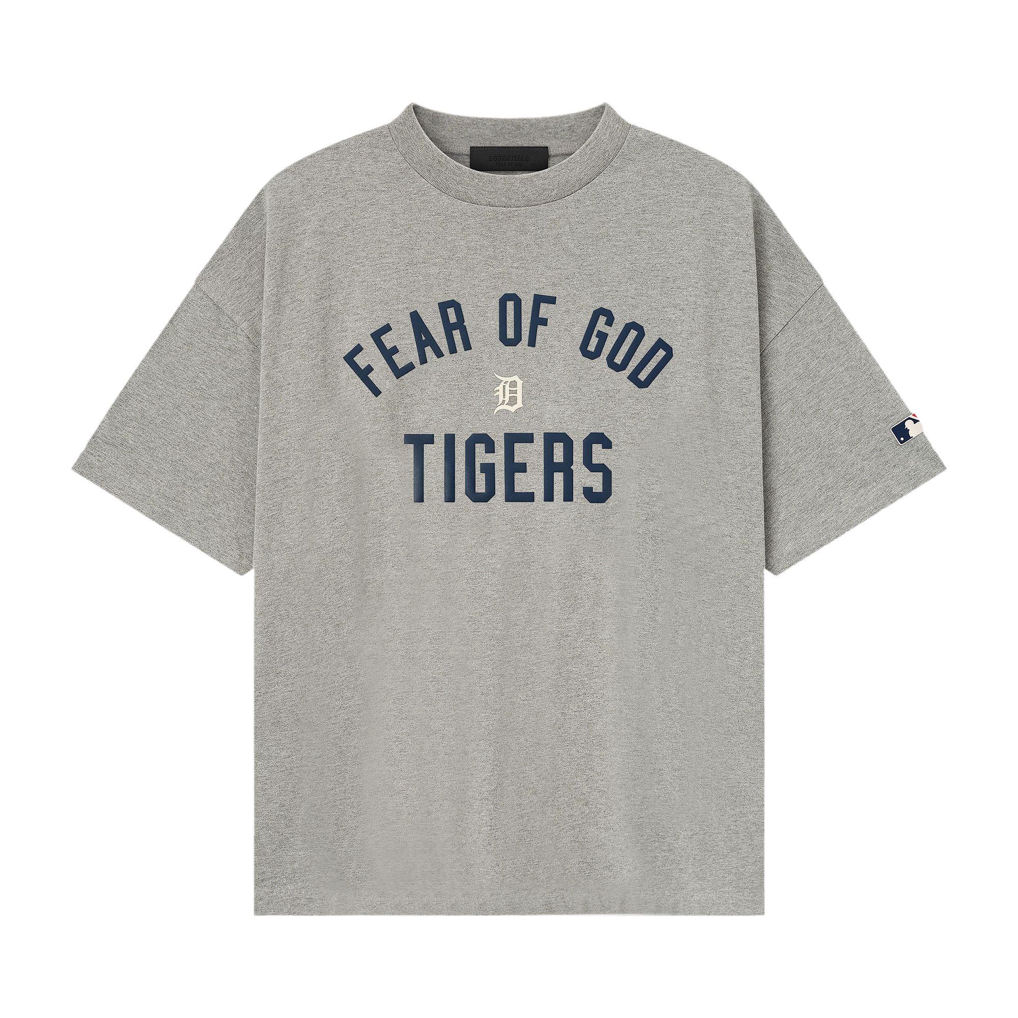 Pre-owned Essentials Fear Of God  Tigers 90s Tee 'concrete Heather' | Grey | Men's Size L In Gray