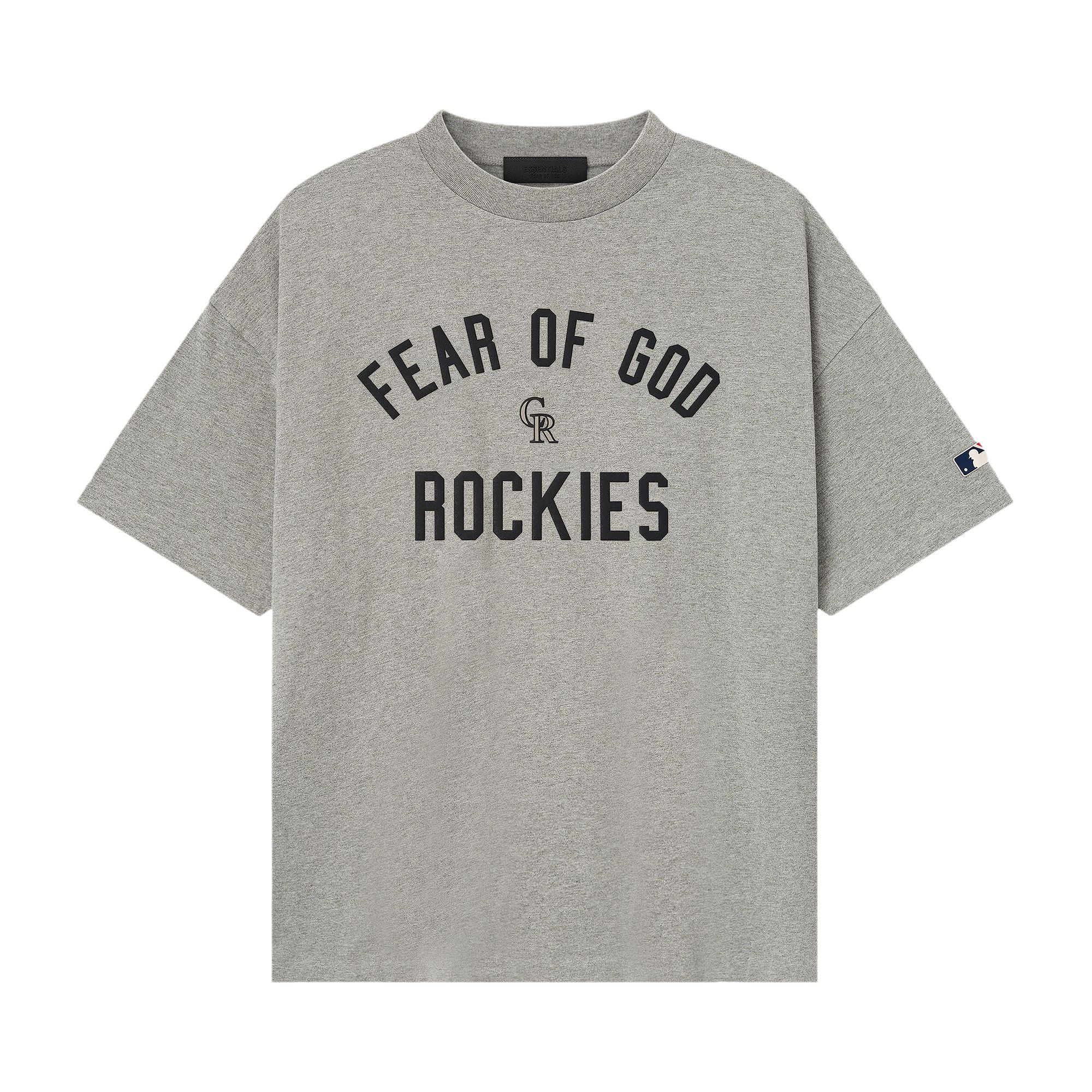 Pre-owned Essentials Fear Of God Rockies 90s Tee 'concrete Heather' | Grey | Men's Size Xxl In Gray