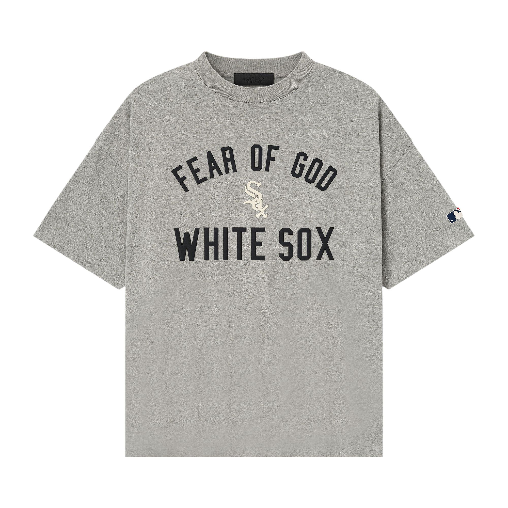 Pre-owned Essentials Fear Of God White Sox 90s Tee 'concrete Heather' | Grey | Men's Size Xs In Gray