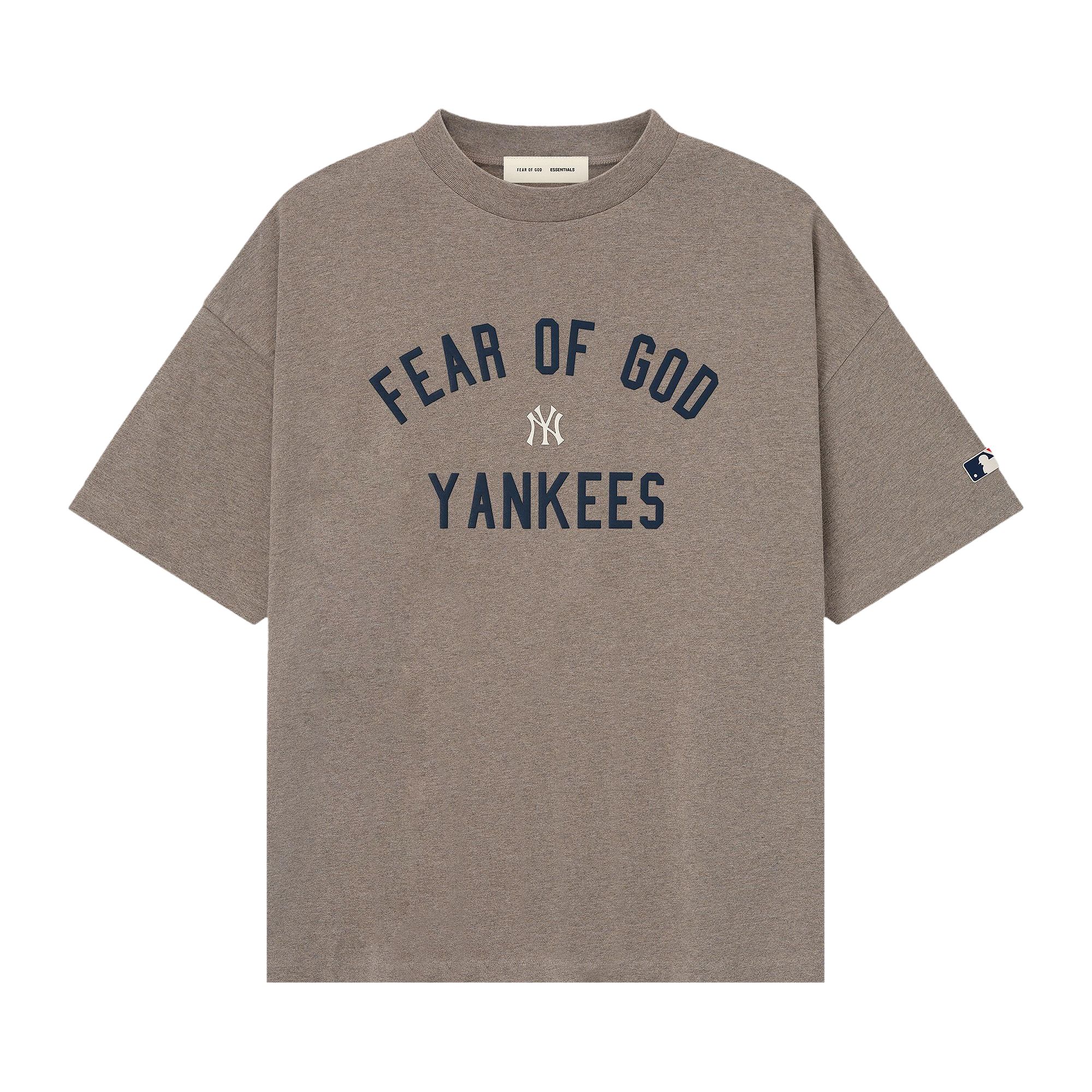 Pre-owned Essentials Fear Of God  Yankees 90s Tee 'homestead Heather' | Tan | Men's Size Xxl In Brown
