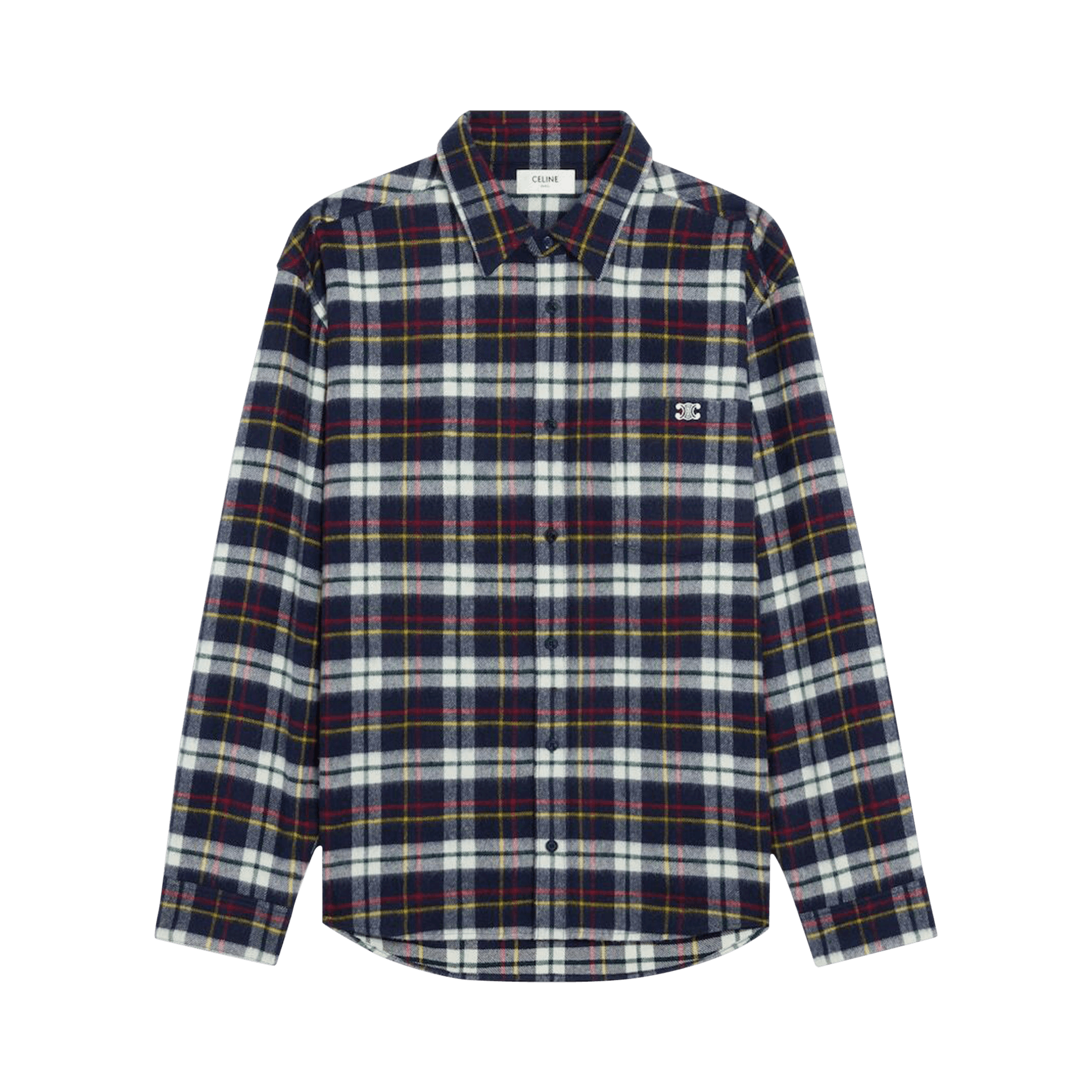 トップス CELINE 21AW Checked Wool Loose Shirts トップス CELINE 21AW Checked Wool Loose Shirts Celine loose shirt
