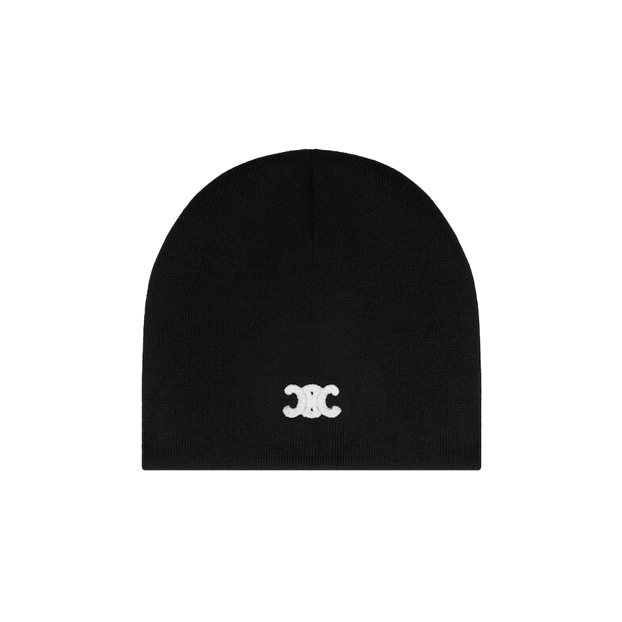 Pre-owned Celine Triomphe Beanie In Wool 'black' | Men's Size Onesize
