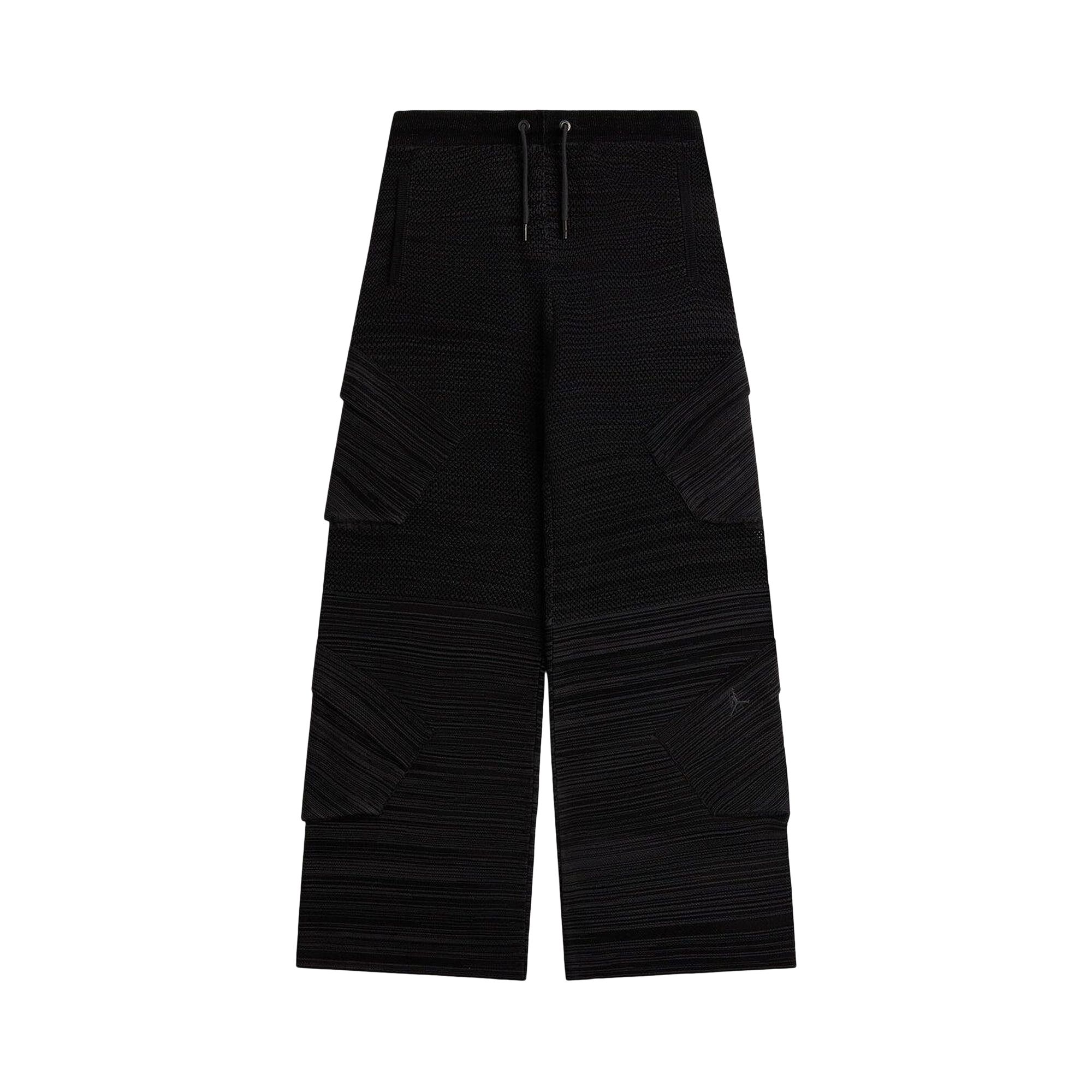 Pre-owned Air Jordan X Téla Knit Pant 'dark Smoke Grey/black' | Women's Size S In Gray