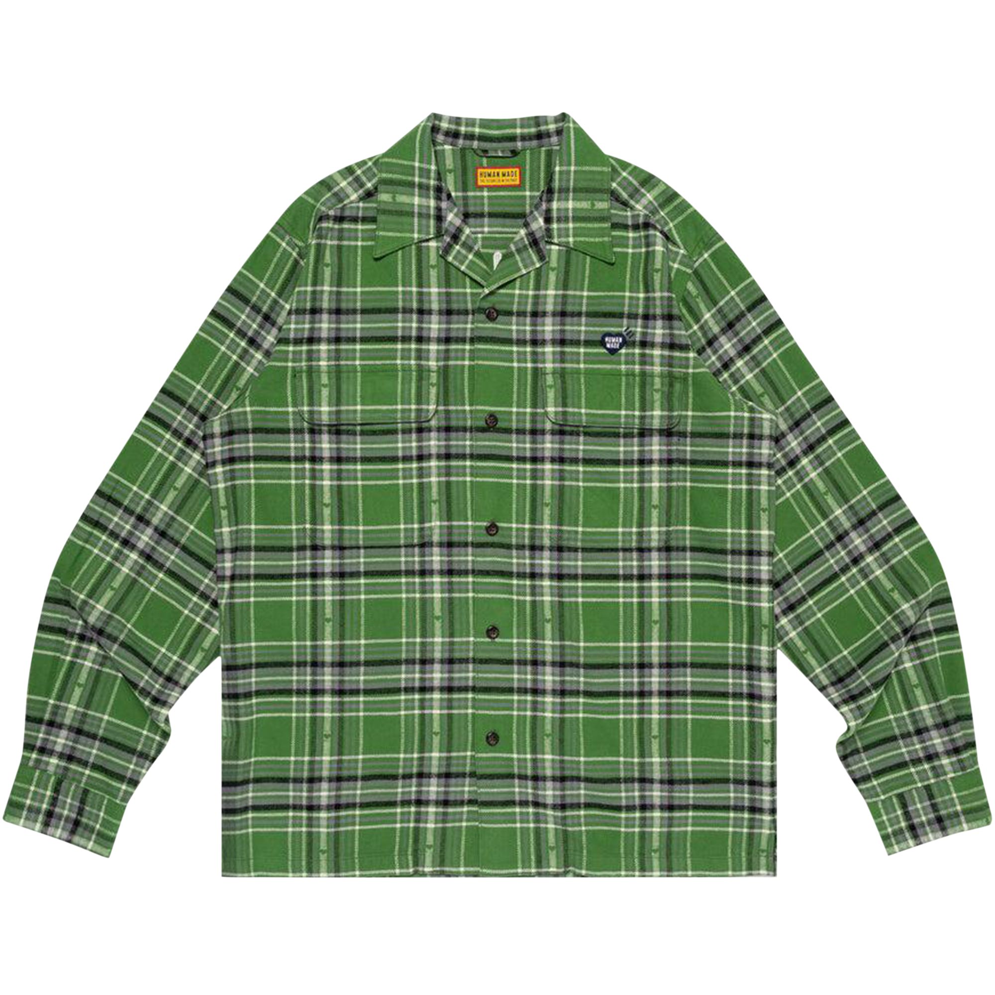Pre-owned Human Made Flannel Check Shirt 'green' | Men's Size L