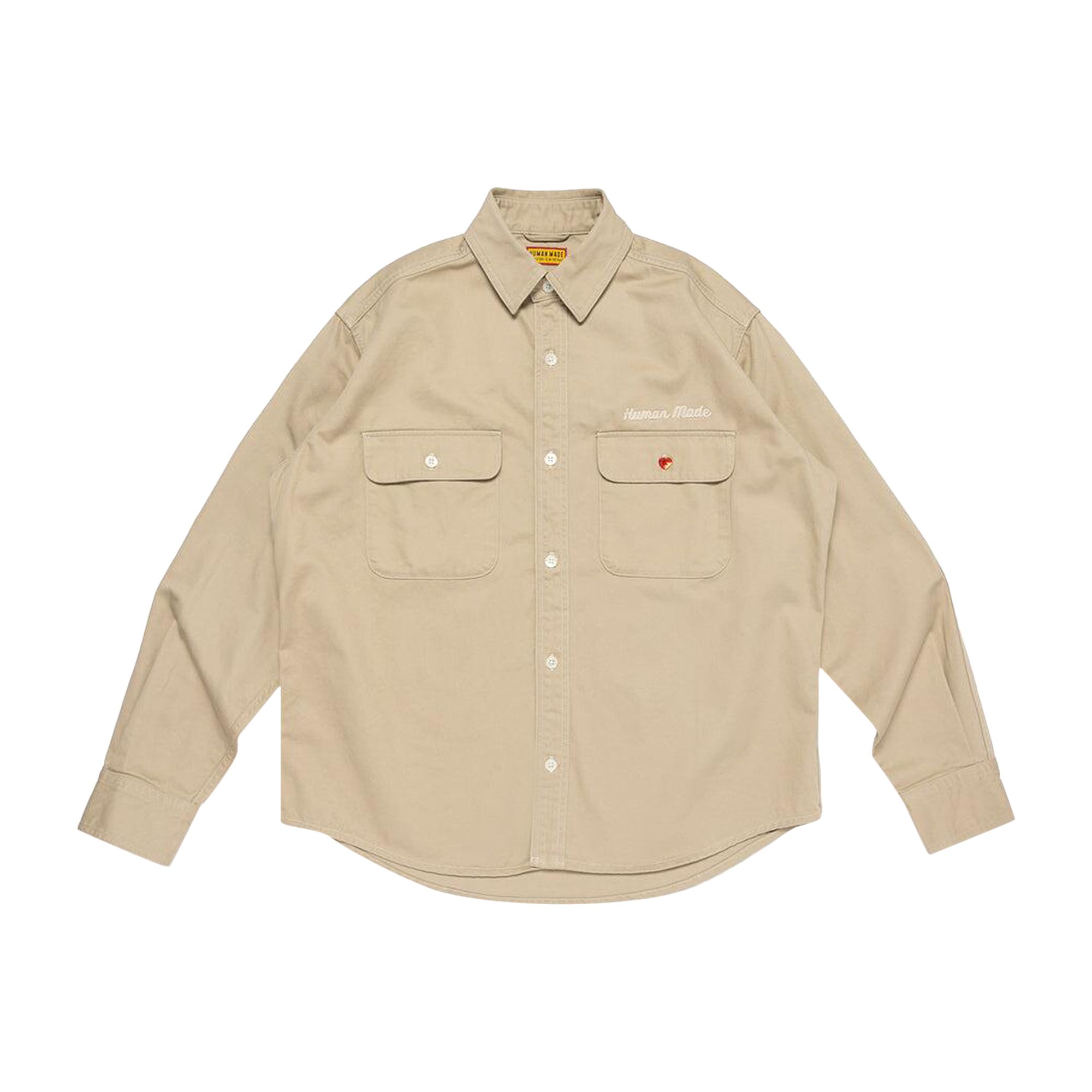 Pre-owned Human Made Oversized Shirt 'beige' | Cream | Men's Size Xl In White