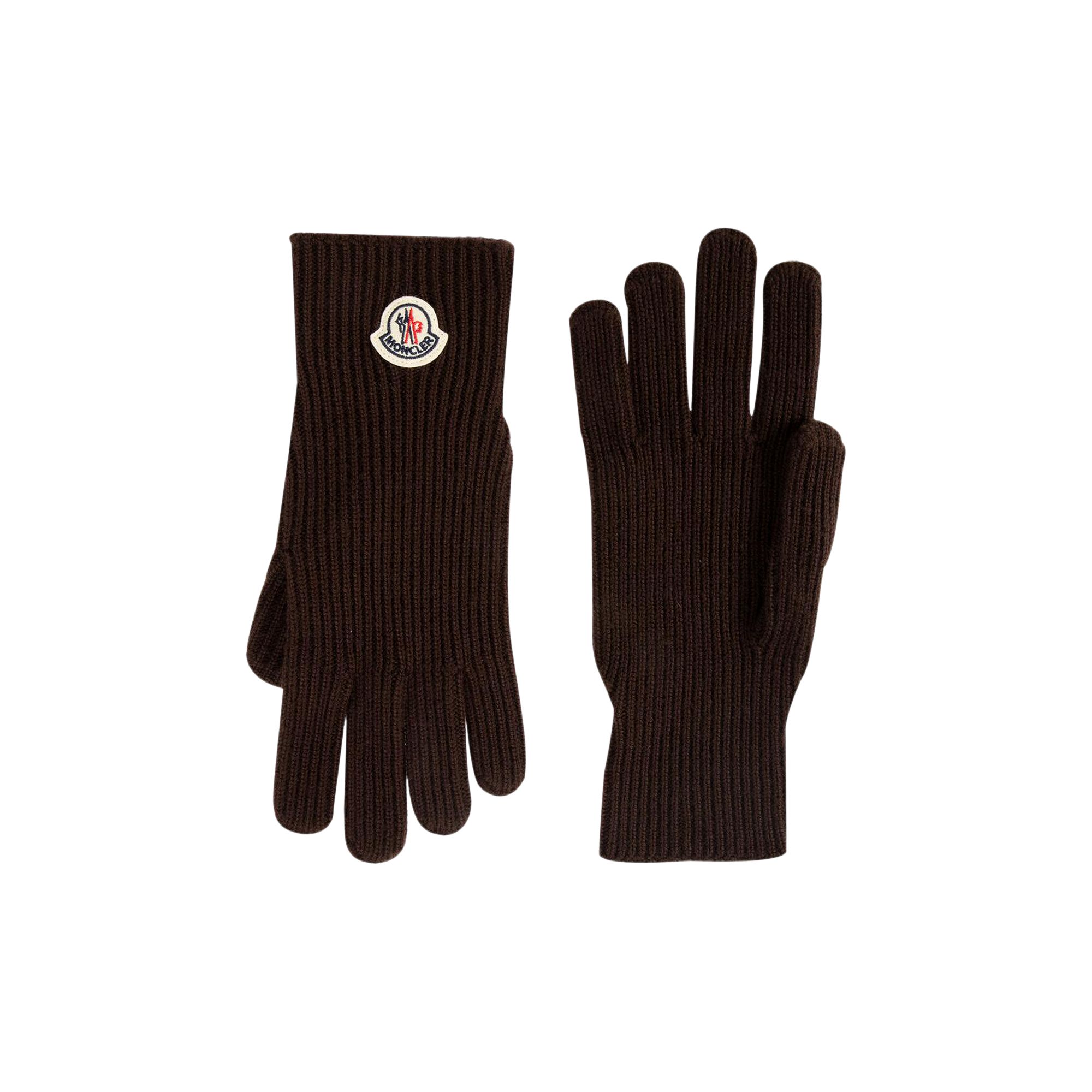 Pre-owned Moncler Wool Gloves 'brown' | Men's Size L