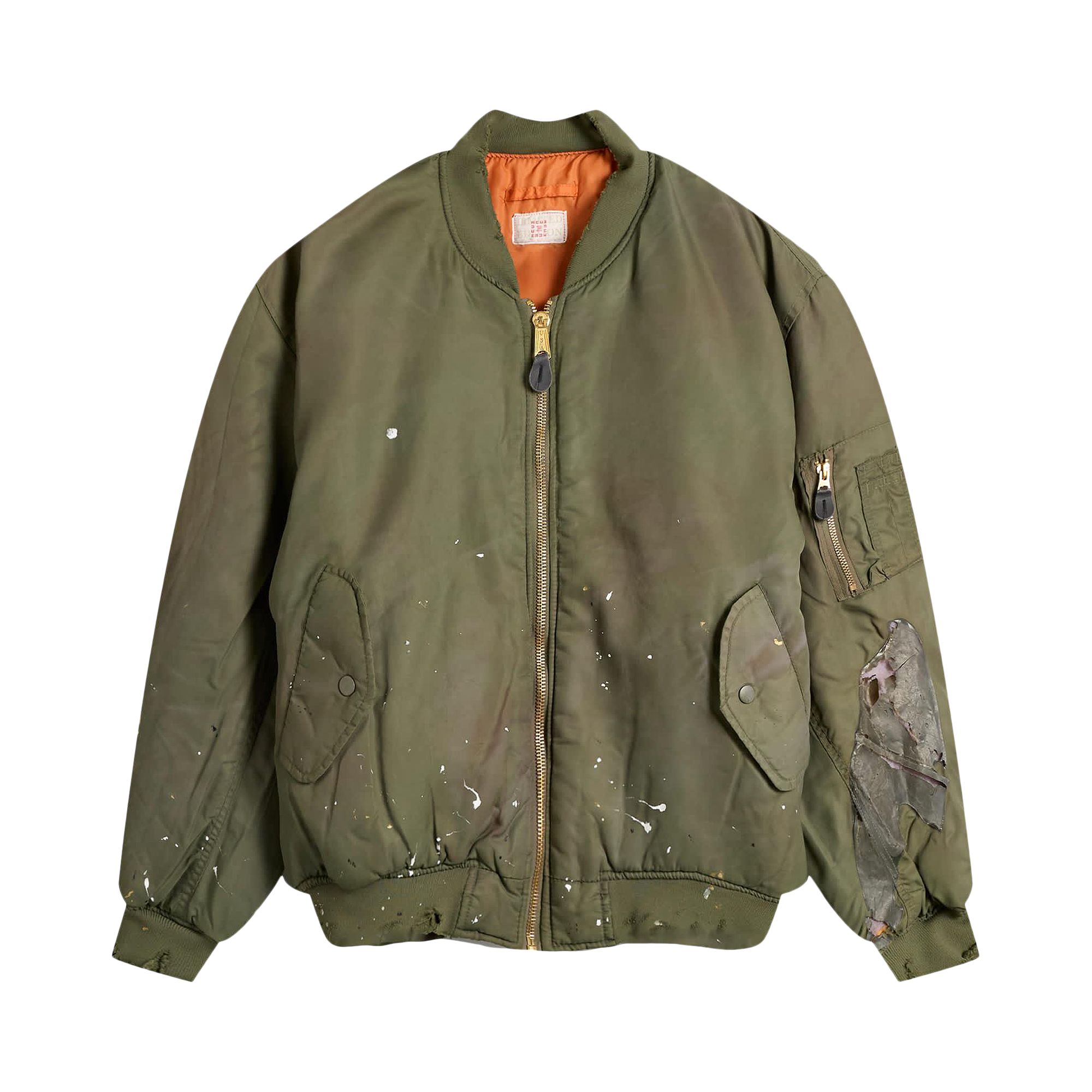 Pre-owned Mastercraft Union Kaiga Washed Nylon Bomber 'green' | Men's Size L