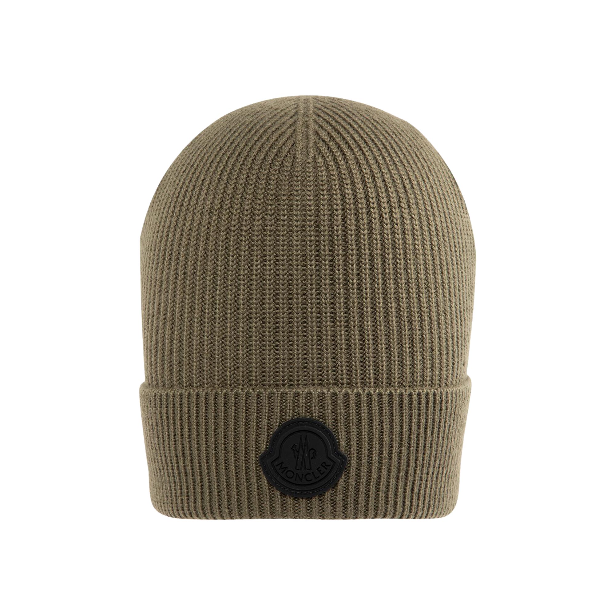 Pre-owned Moncler Knit Beanie 'olive' | Green | Men's Size Onesize
