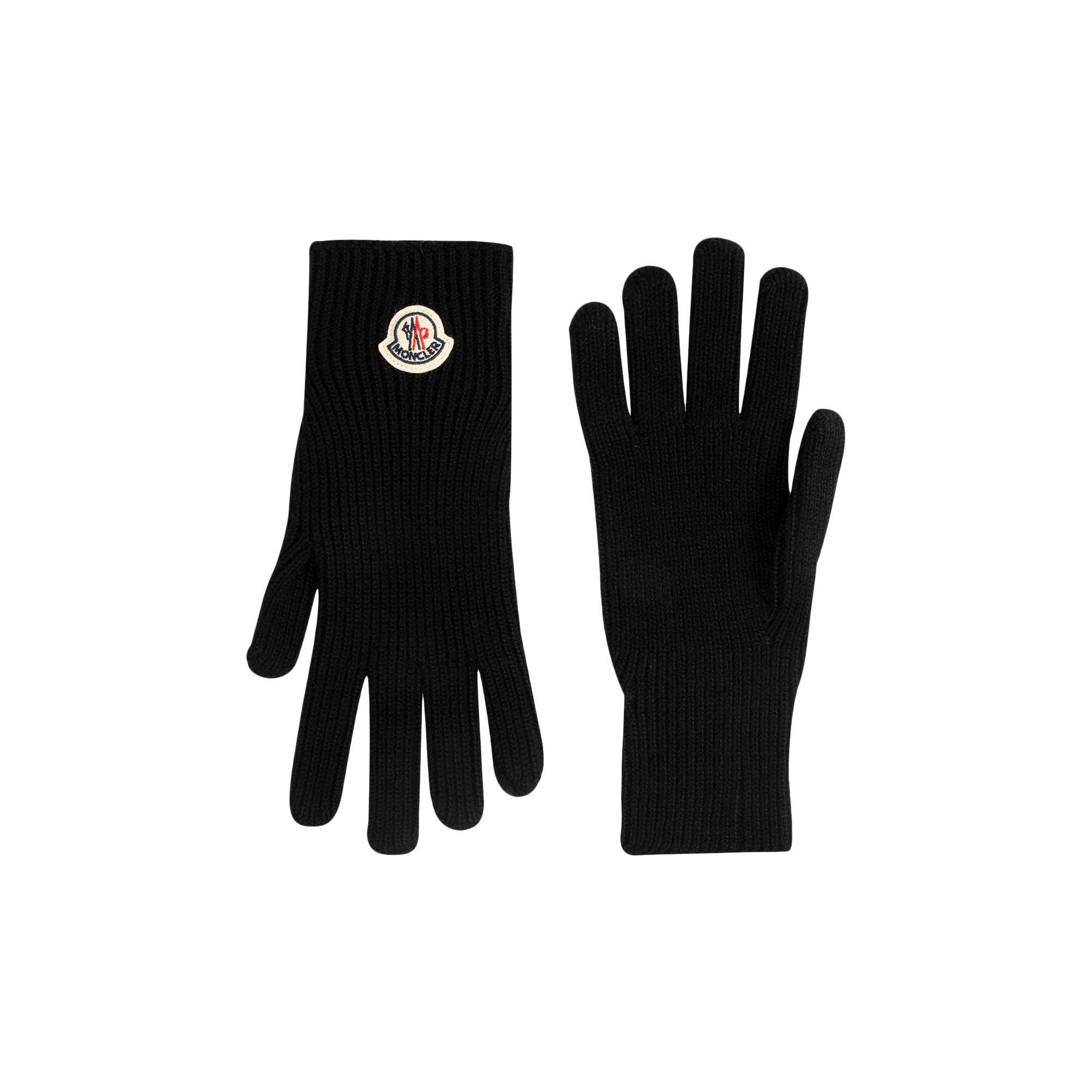 Pre-owned Moncler Wool Gloves 'black' | Men's Size Xl