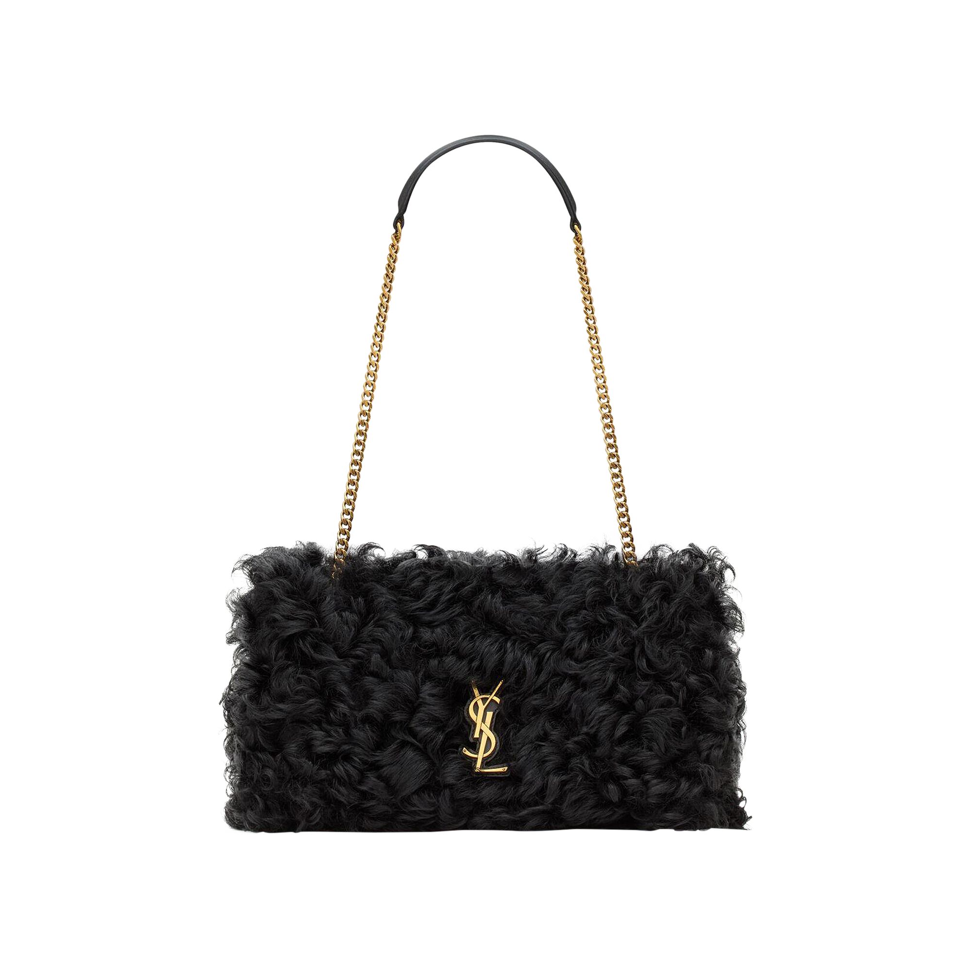 Pre-owned Saint Laurent Jamie Medium In Shearling 'nero/nero' | Black | Women's Size Onesize