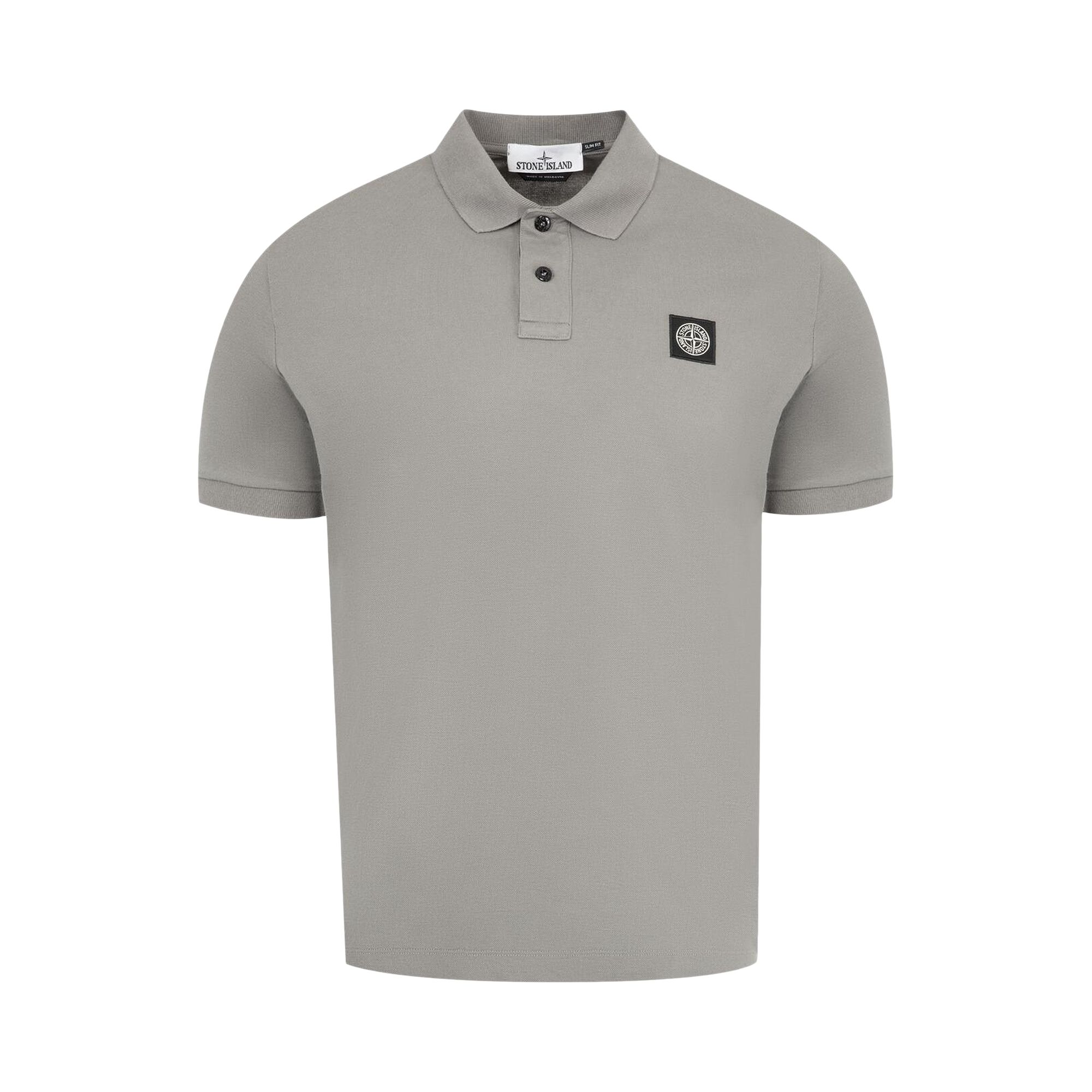 Pre-owned Stone Island Short-sleeve Polo 'vb Cement' | Grey | Men's Size Xl In Gray