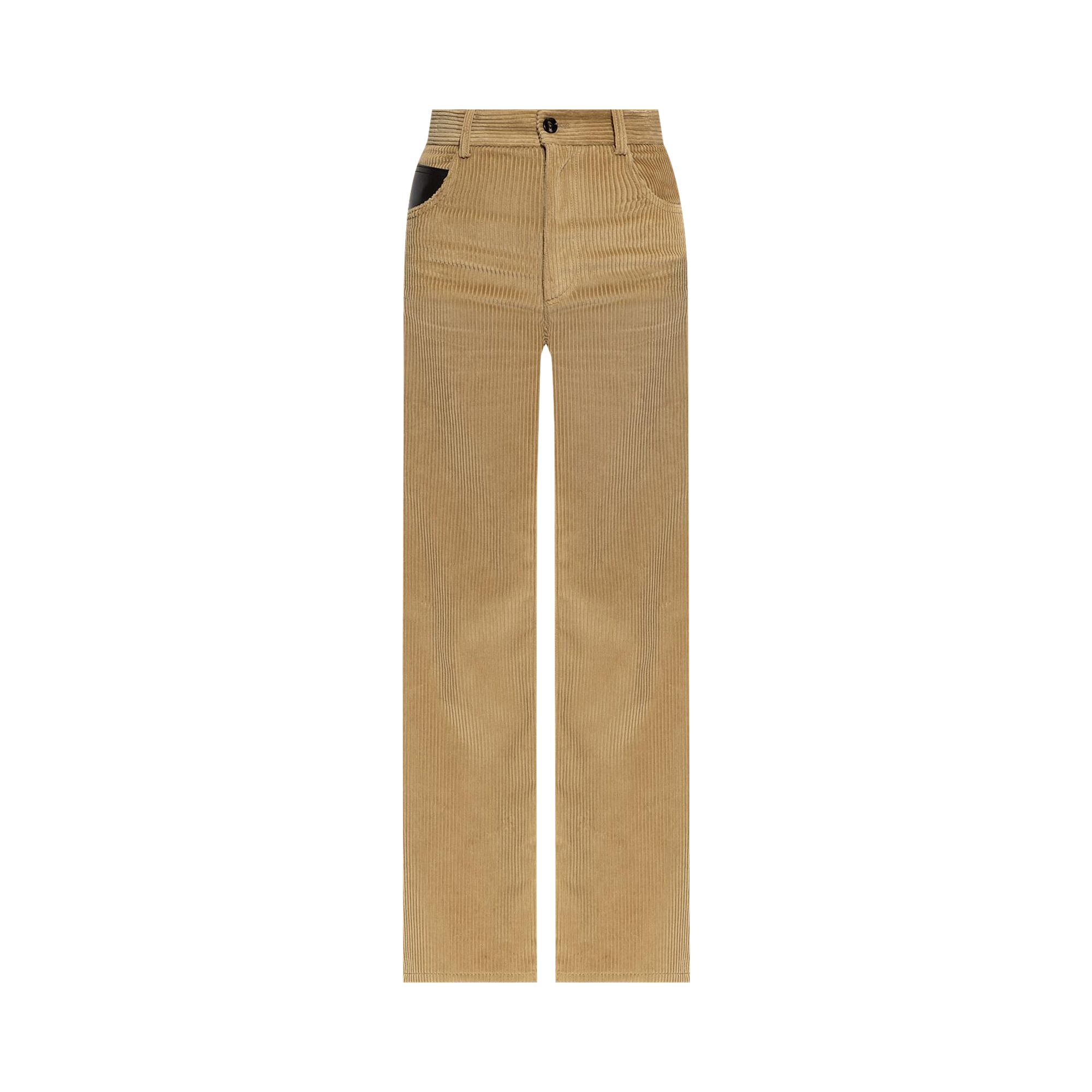 Pre-owned Bottega Veneta Cotton Corduroy Pants 'pale Oak' | Brown | Women's Size 38