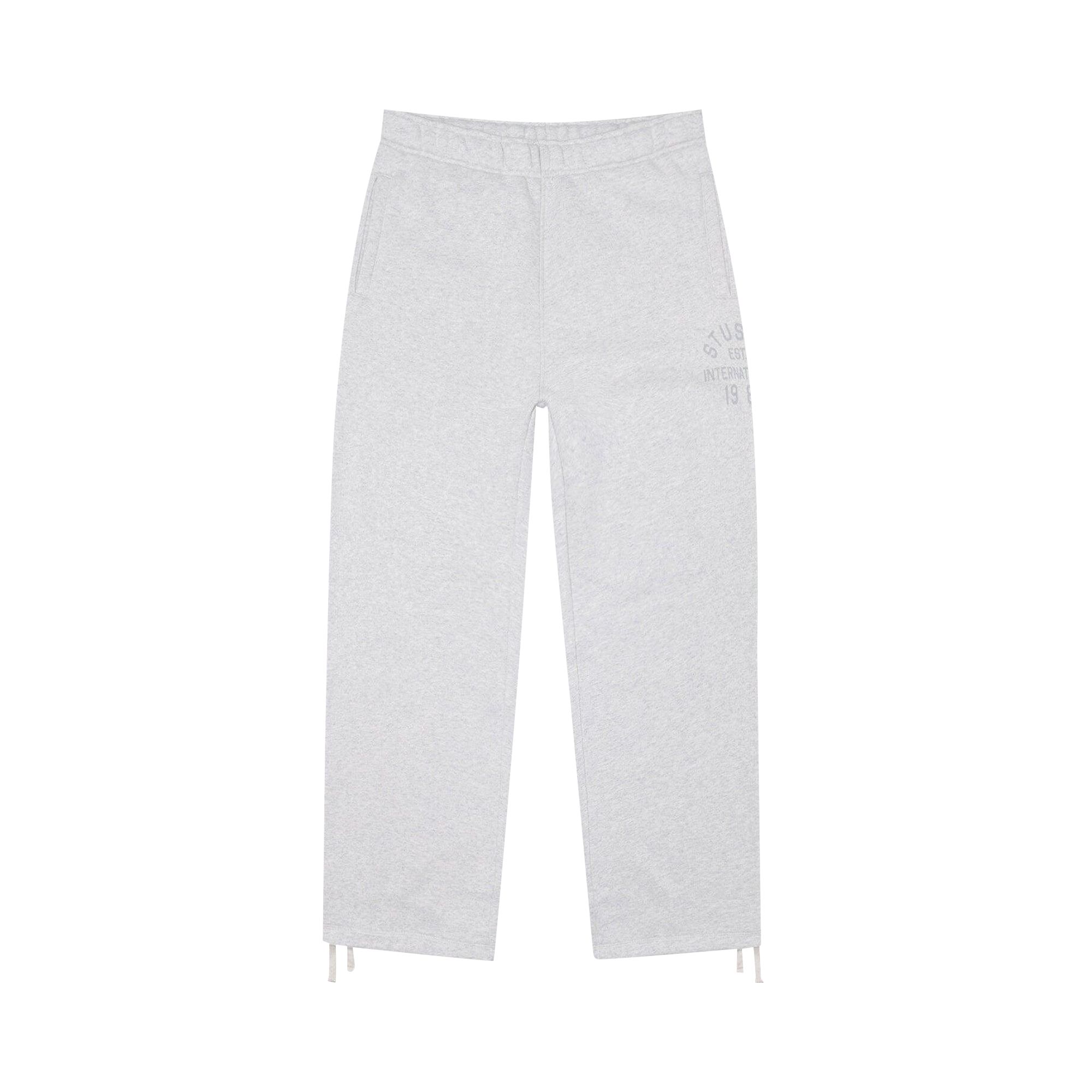Pre-owned Stussy Established Fleece Pant 'ash Heather' | Grey | Men's Size Xxl In Gray