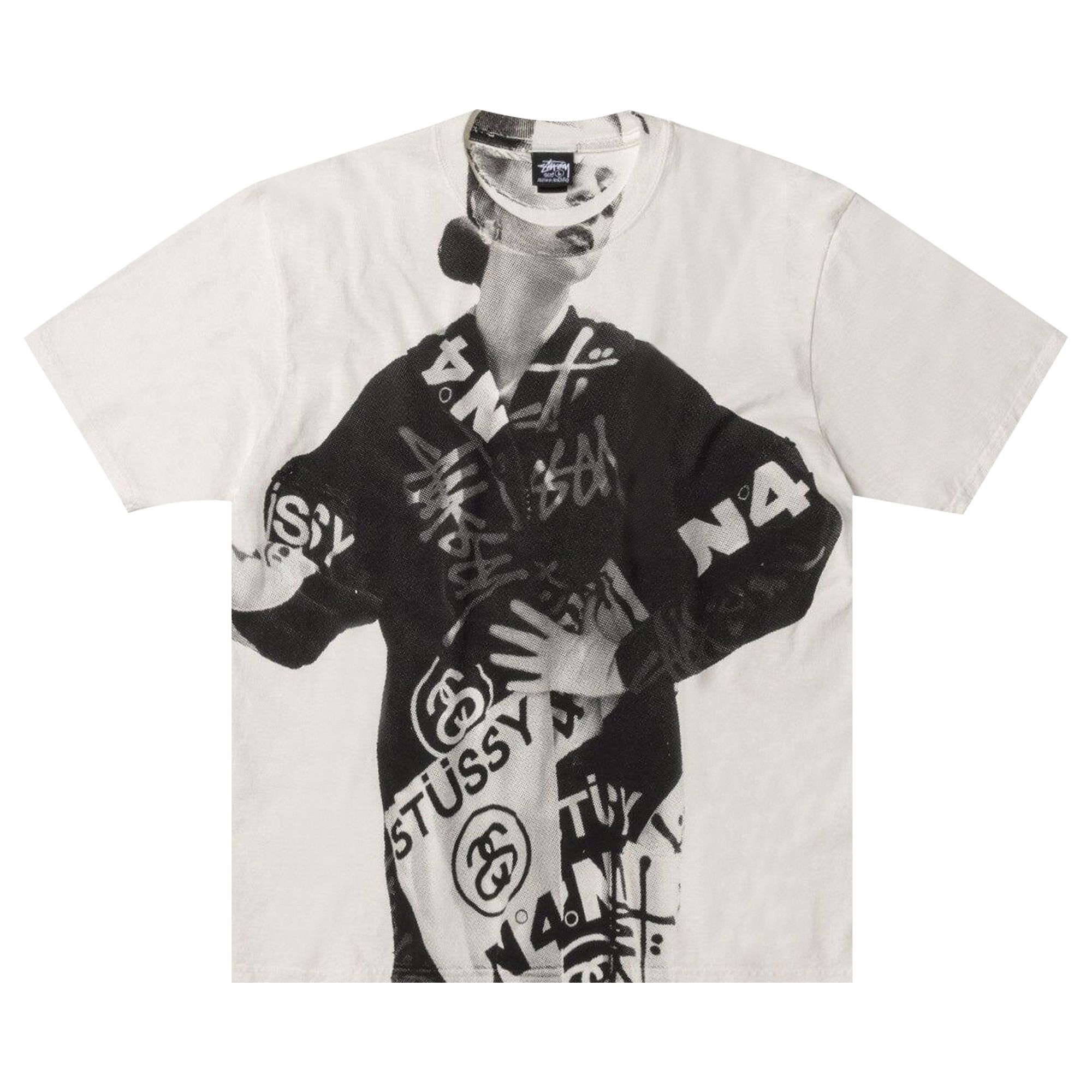 Pre-owned Stussy Paris Tee 'natural' | Cream | Men's Size Xl In White