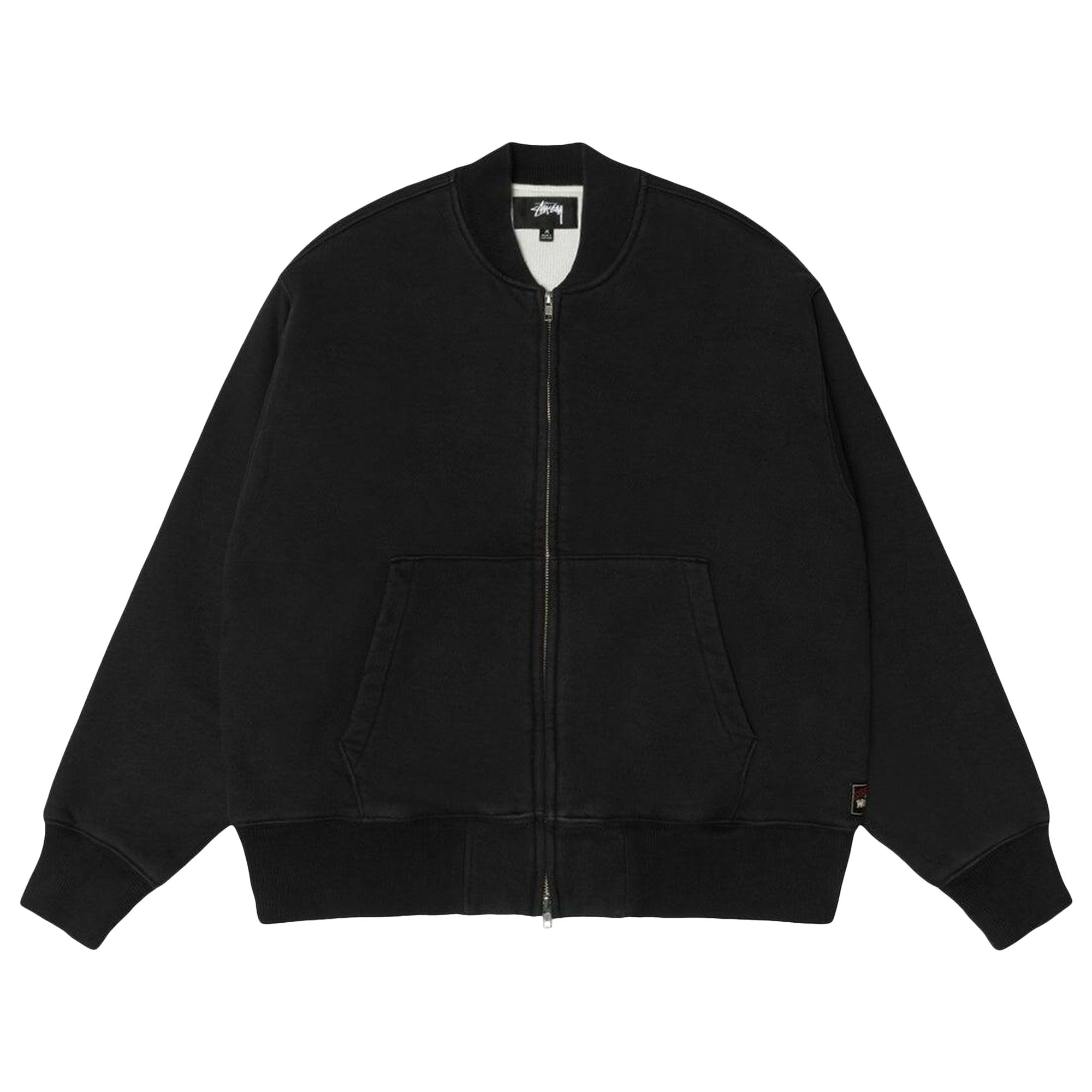 Pre-owned Stussy Thermal Lined Fleece Zip 'black' | Men's Size Xl