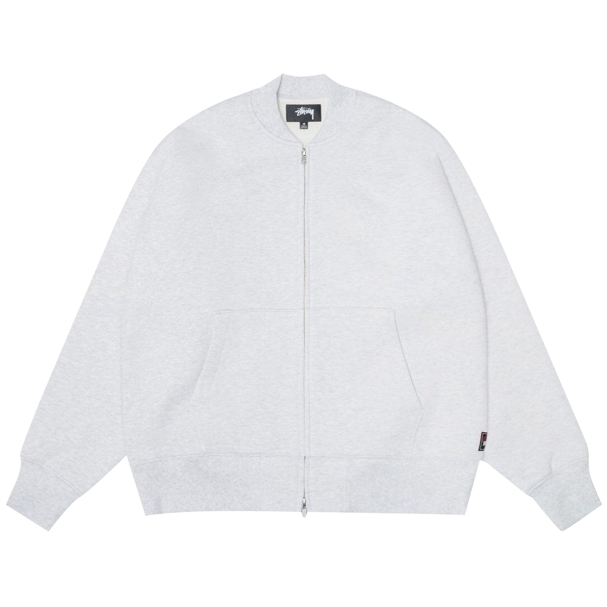 Pre-owned Stussy Thermal Lined Fleece Zip 'ash Heather' | Grey | Men's Size Xl In Gray