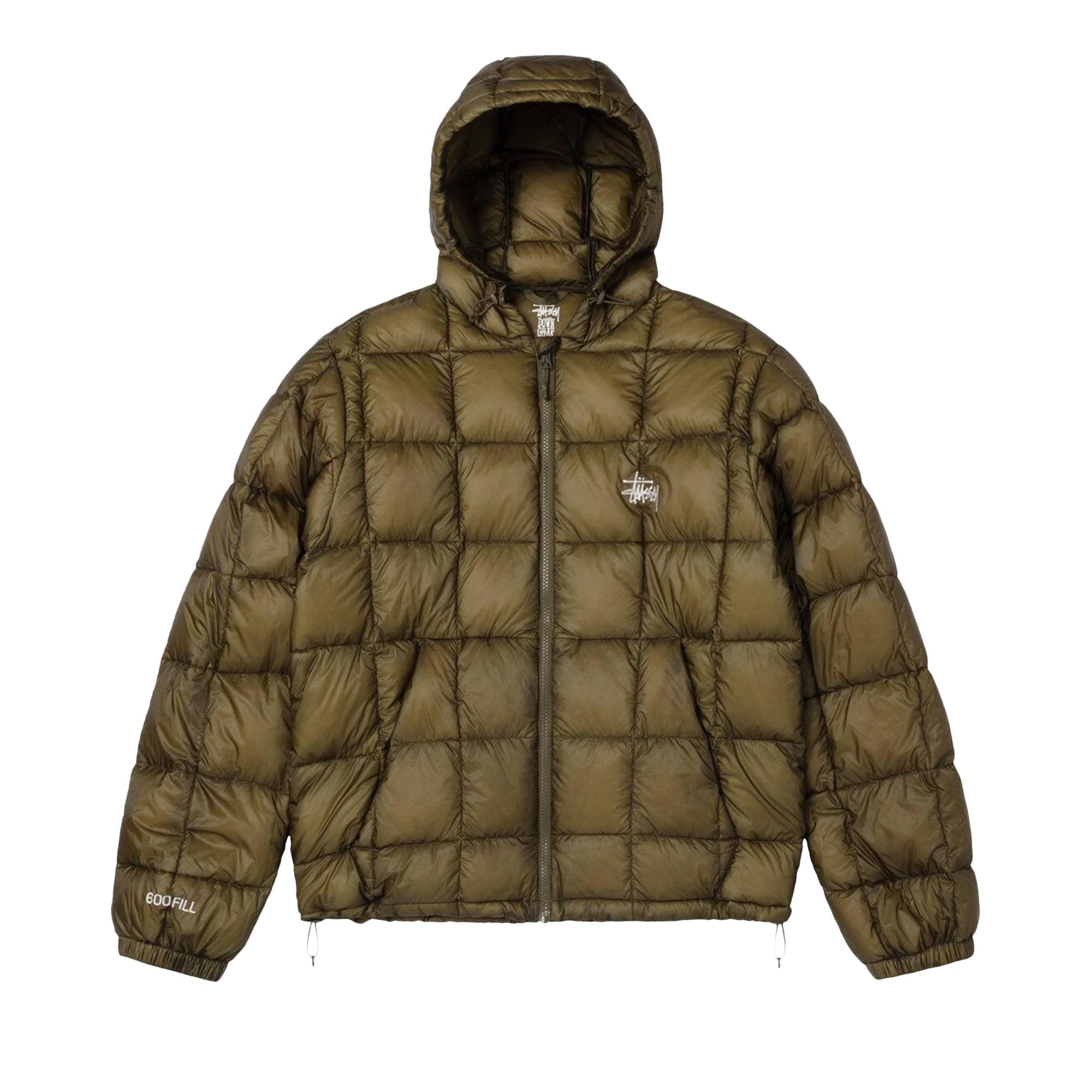 Pre-owned Stussy Midweight Hooded Puffer 'olive' | Green | Men's Size S