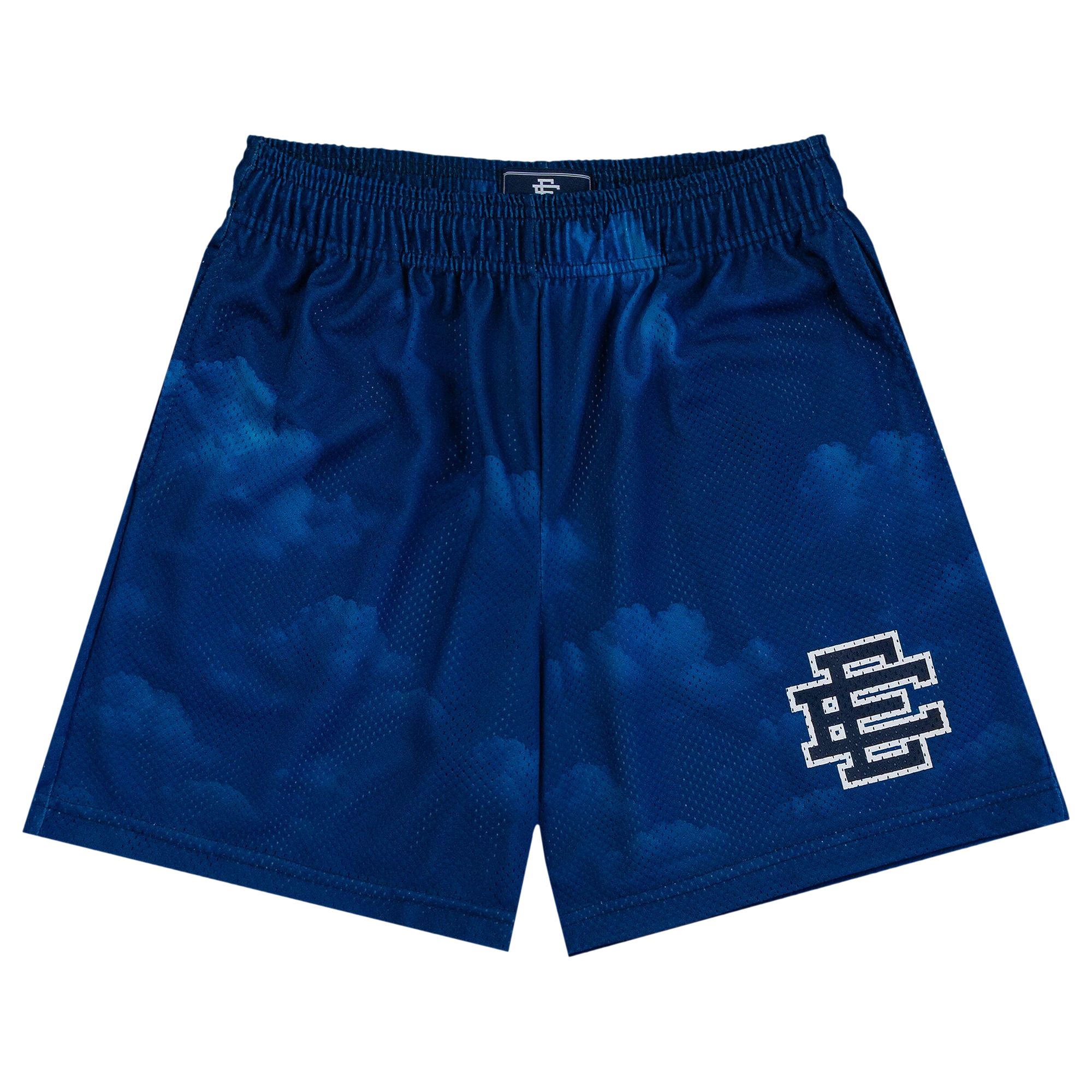Pre-owned Eric Emanuel Ee Basic Short 'night Clouds' | Blue | Men's Size M
