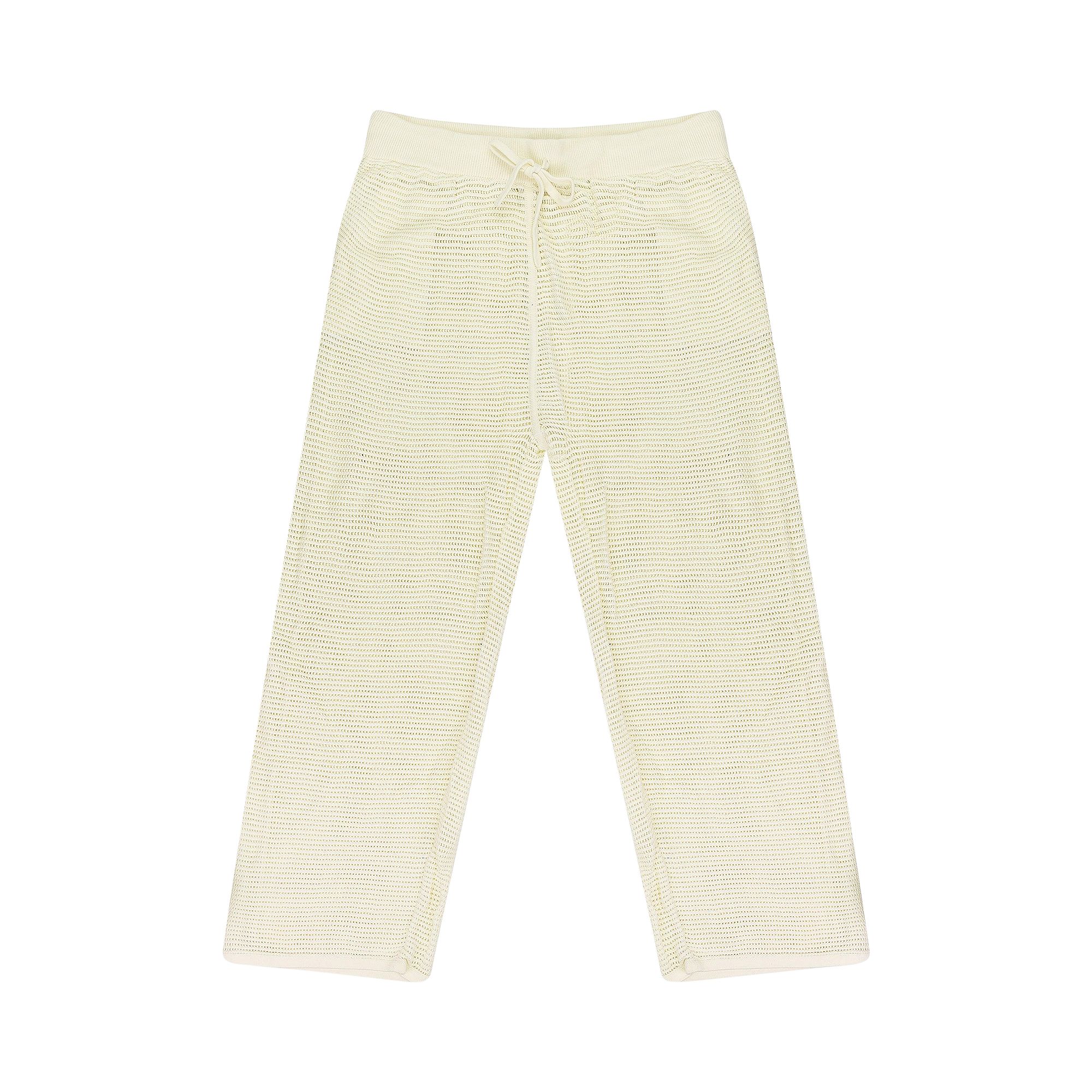 Pre-owned Aimé Leon Dore Mesh Knit Sweatpants 'cream' | Men's Size Xl In White