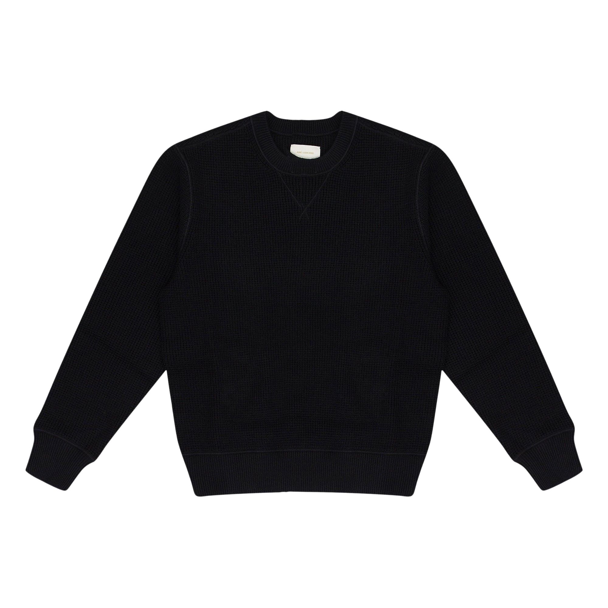 Pre-owned Aimé Leon Dore Merino Waffle Crewneck Sweater 'black' | Men's Size Xs