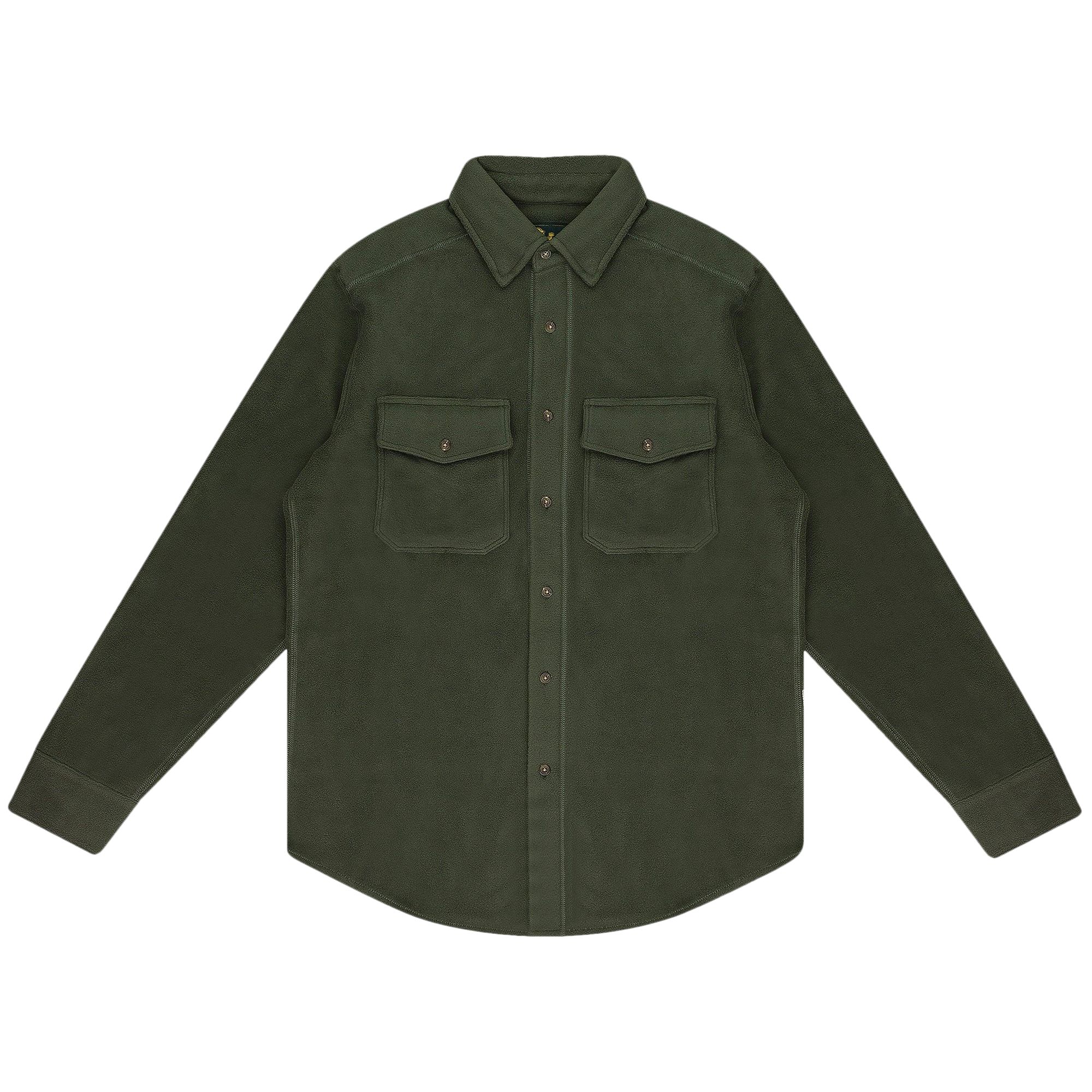 Pre-owned Aimé Leon Dore Fleece Button Down Shirt 'green' | Men's Size L