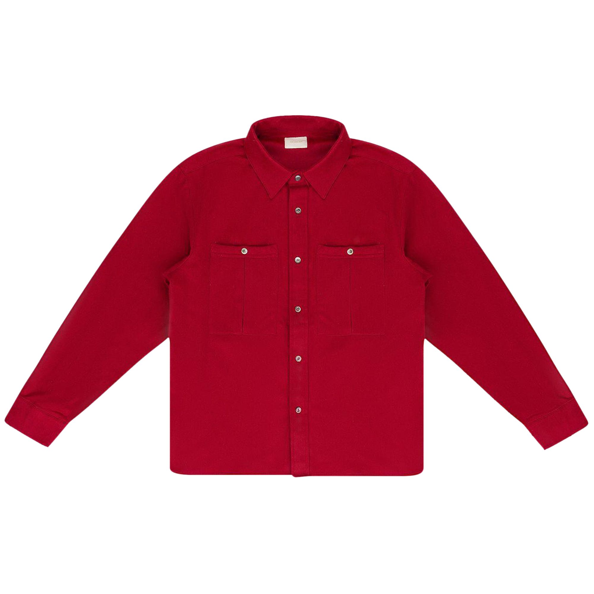 Pre-owned Aimé Leon Dore Cashmere Field Shirt 'red' | Men's Size L