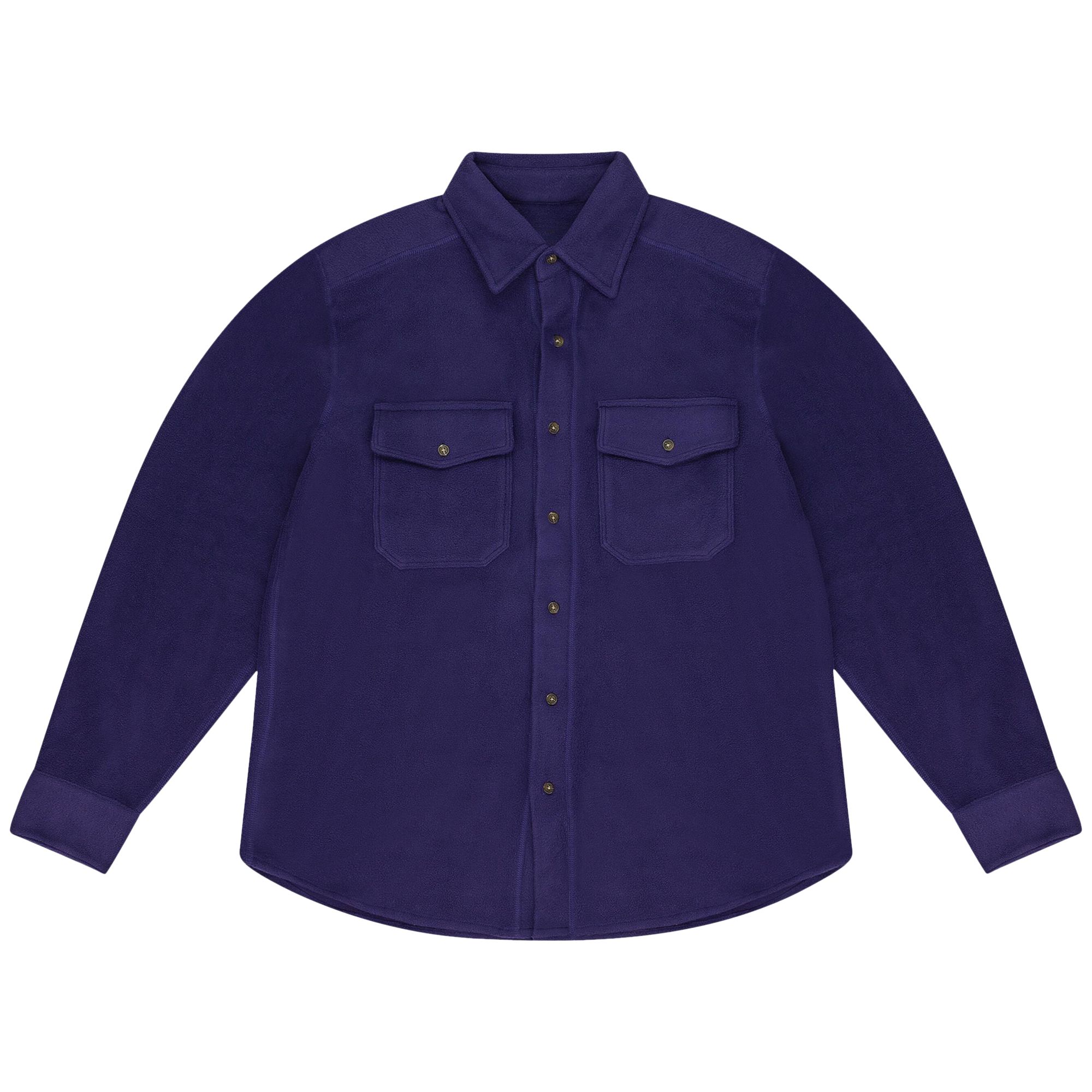 Pre-owned Aimé Leon Dore Fleece Button Down Shirt 'purple' | Men's Size M