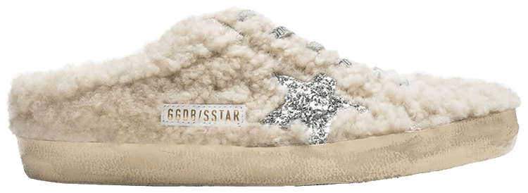 Golden Goose Wmns Super Star Sabot Natural White Silver