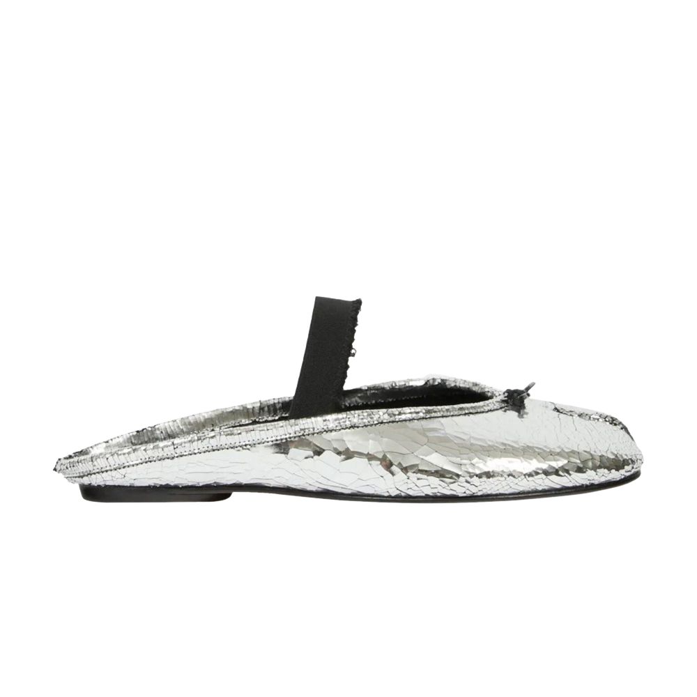 Pre-owned Maison Margiela Wmns Tabi Ballet 'silver Black' | Women's Size 38