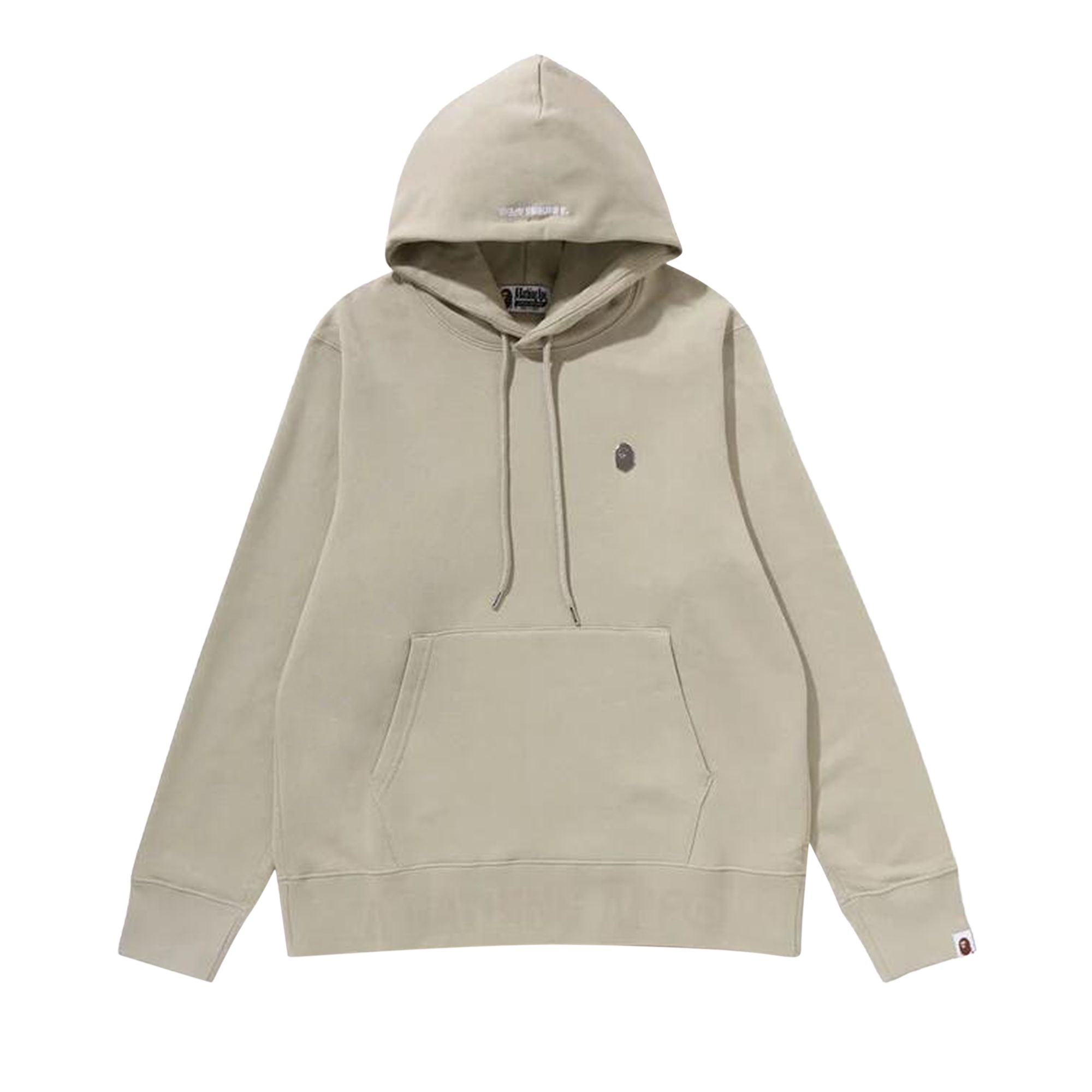 Pre-owned Bape One Point Pullover Hoodie 'beige' | Tan | Men's Size Xl In Brown