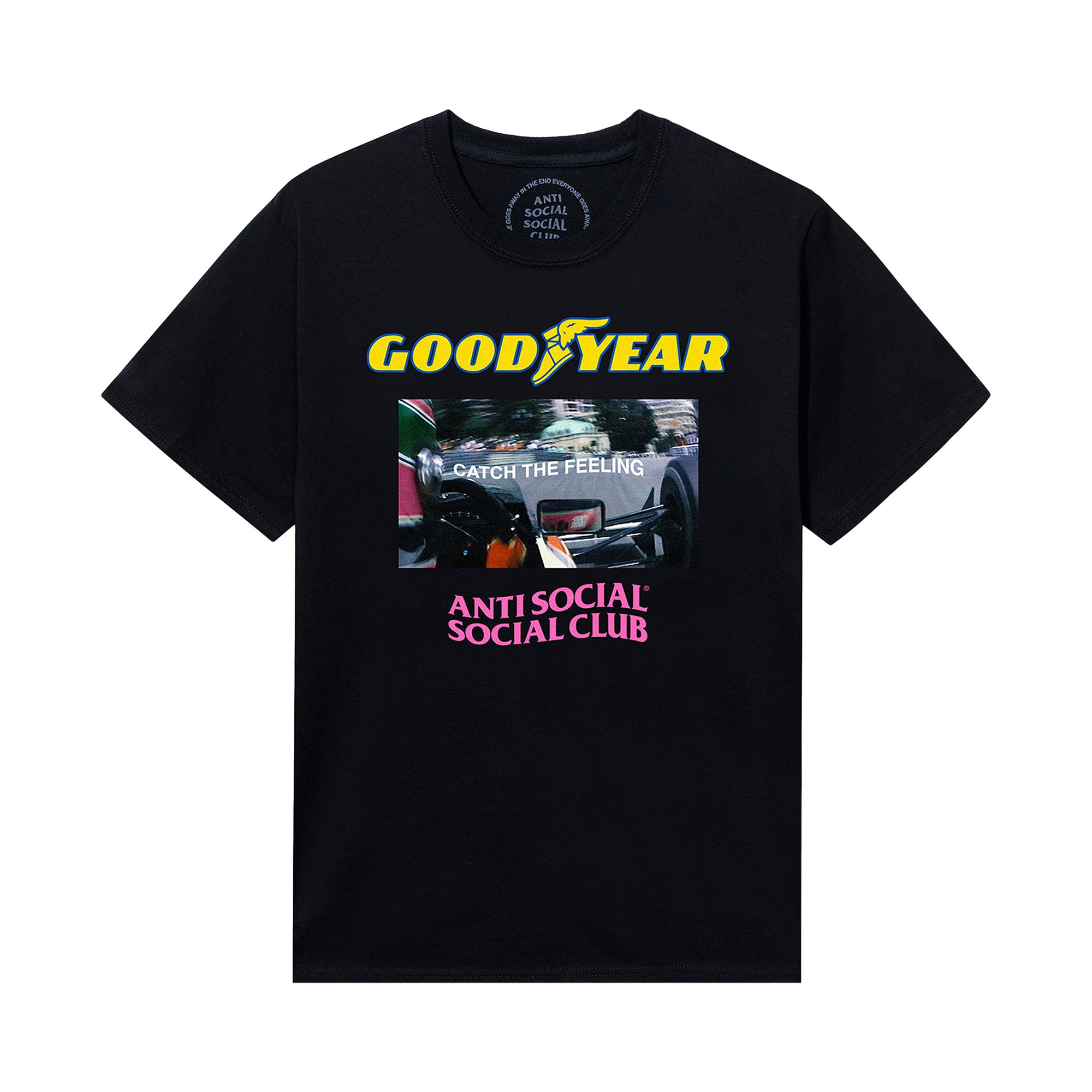 Pre-owned Anti Social Social Club X Goodyear Catch The Feeling Tee 'black' | Men's Size L
