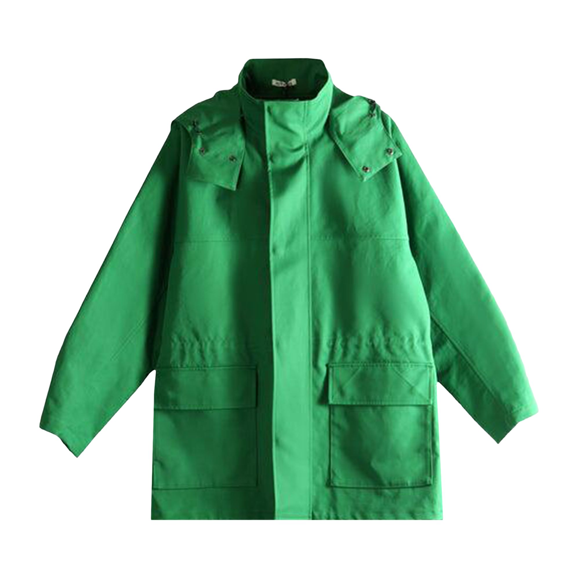 Pre-owned Auralee High-density Bonded Cotton Gabardine Blouson Jacket 'green' | Women's Size 1