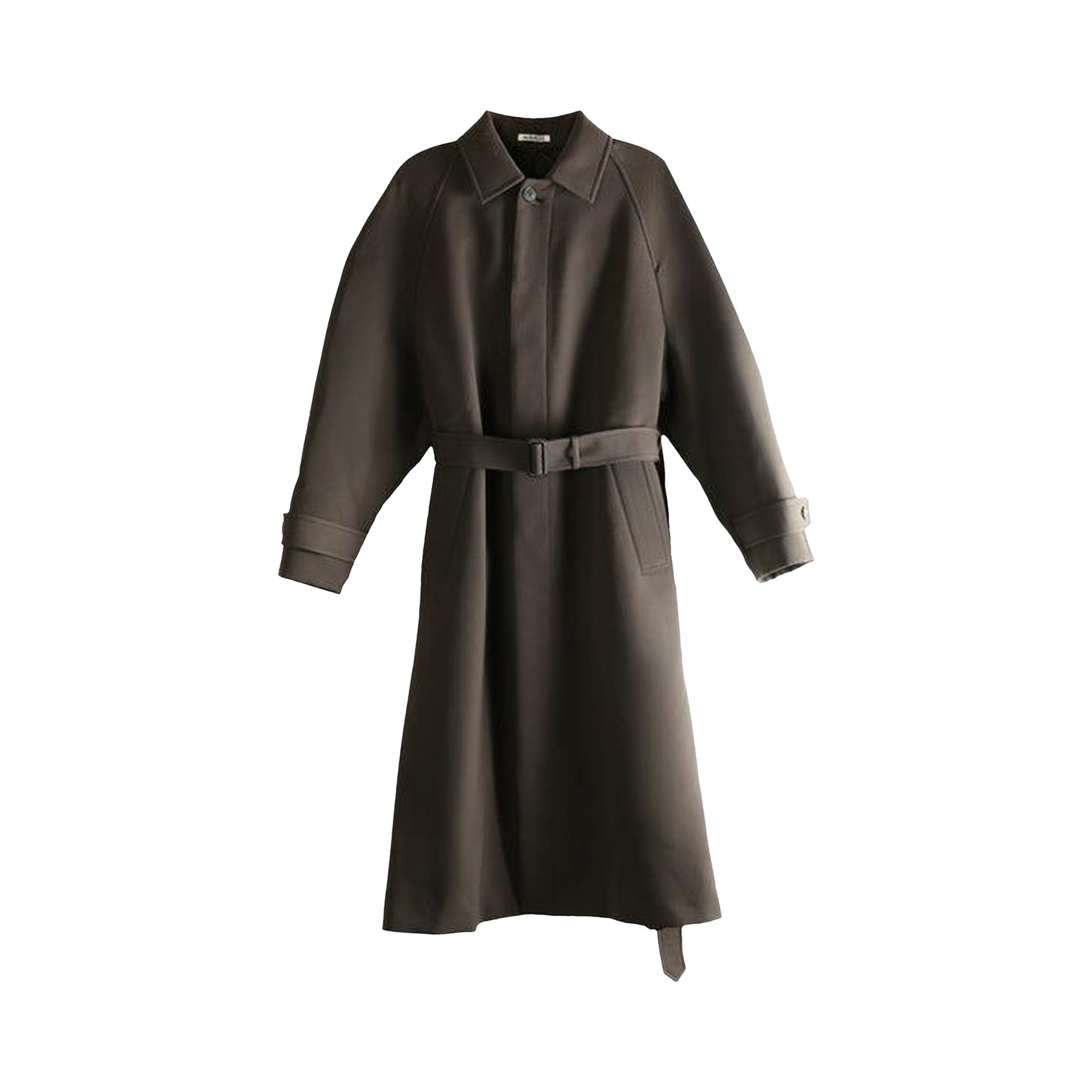 Pre-owned Auralee Twisted Double Cloth Coat 'dark Brown' | Women's Size 2