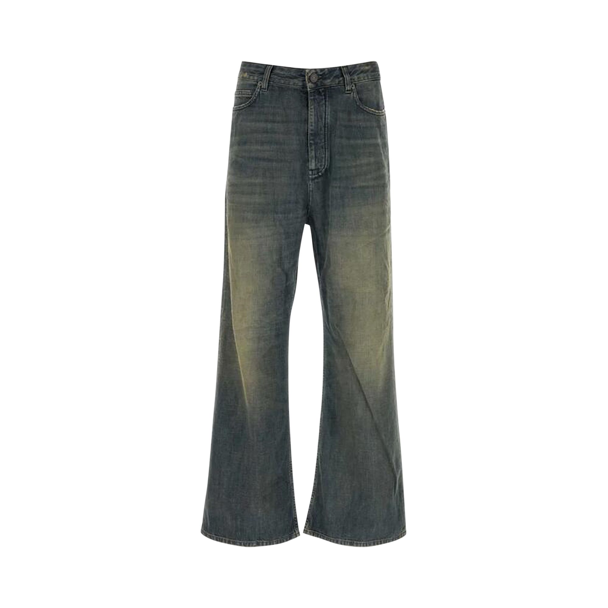 Pre-owned Balenciaga Low Crotch Pants 'navy/green/yellow' | Blue | Men's Size 32