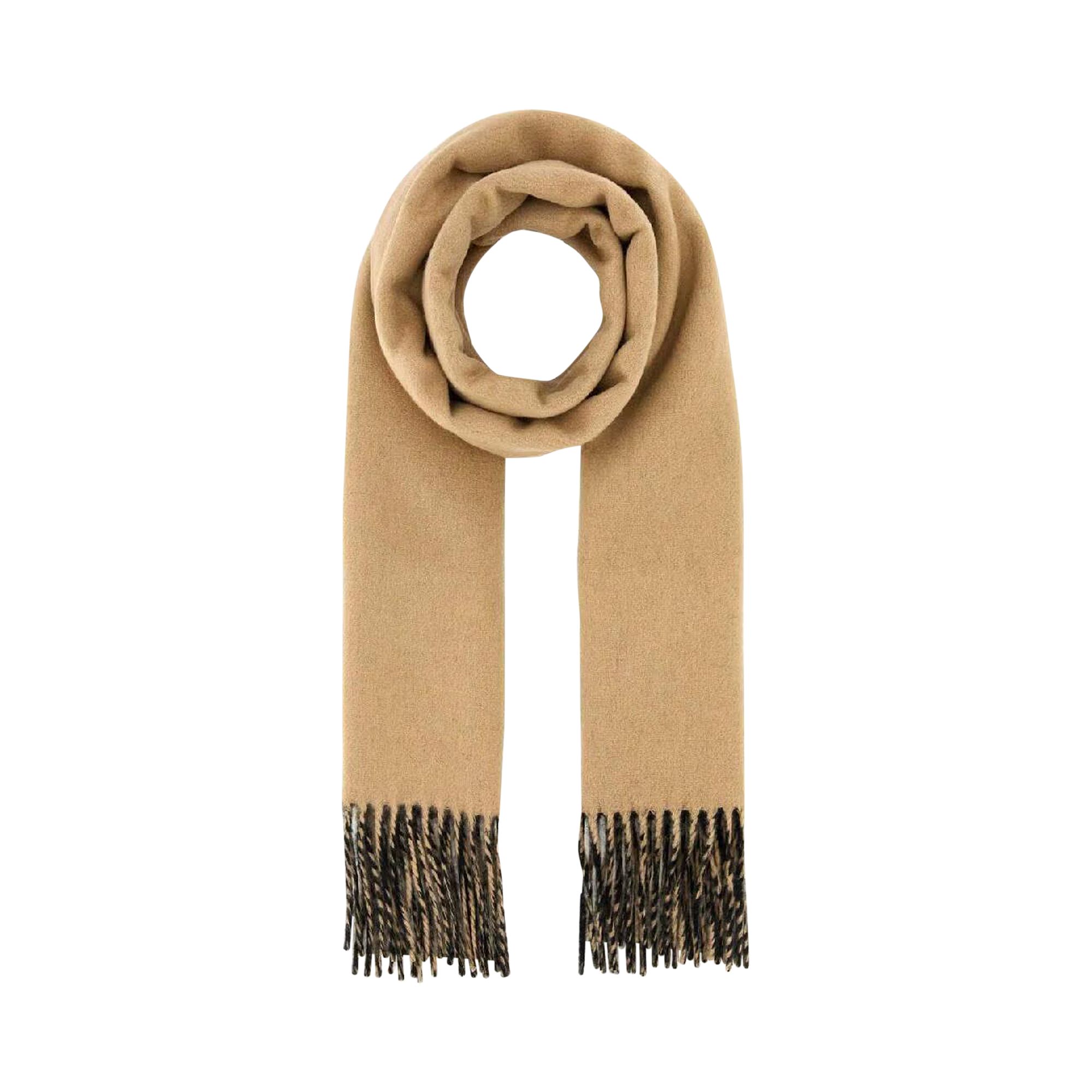 Pre-owned Burberry Embroidered Knight Solid Scarf 'camel/black' | Tan | Men's Size Onesize In Brown