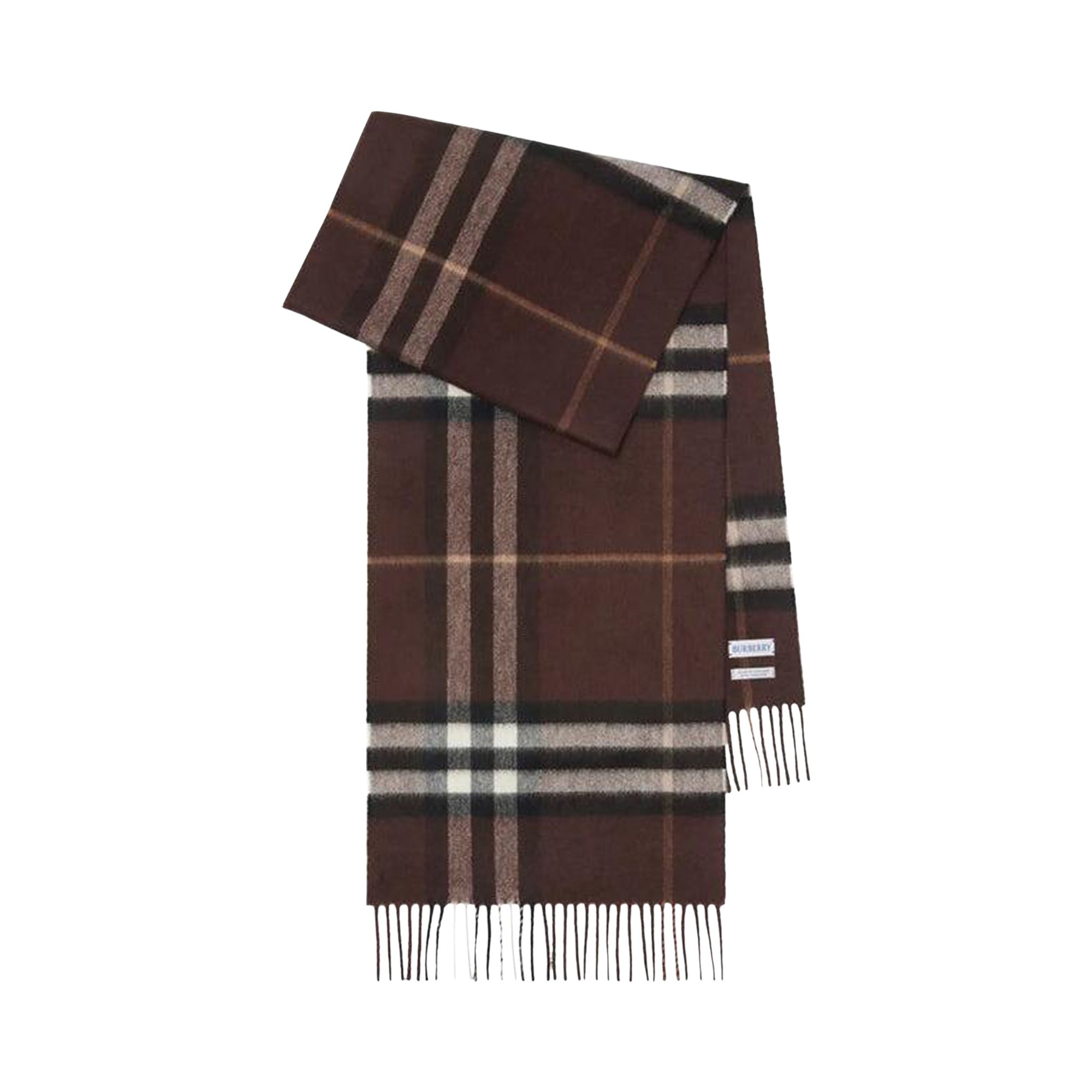 Pre-owned Burberry Washed Giant Check Scarf 'treacle Brown' | Men's Size Onesize