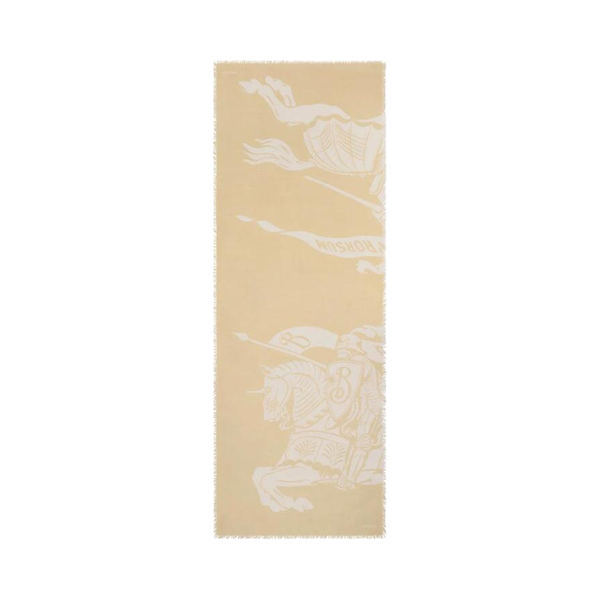 Pre-owned Burberry Large Ekd Lw Scarf 'sand' | Tan | Men's Size Onesize In Brown