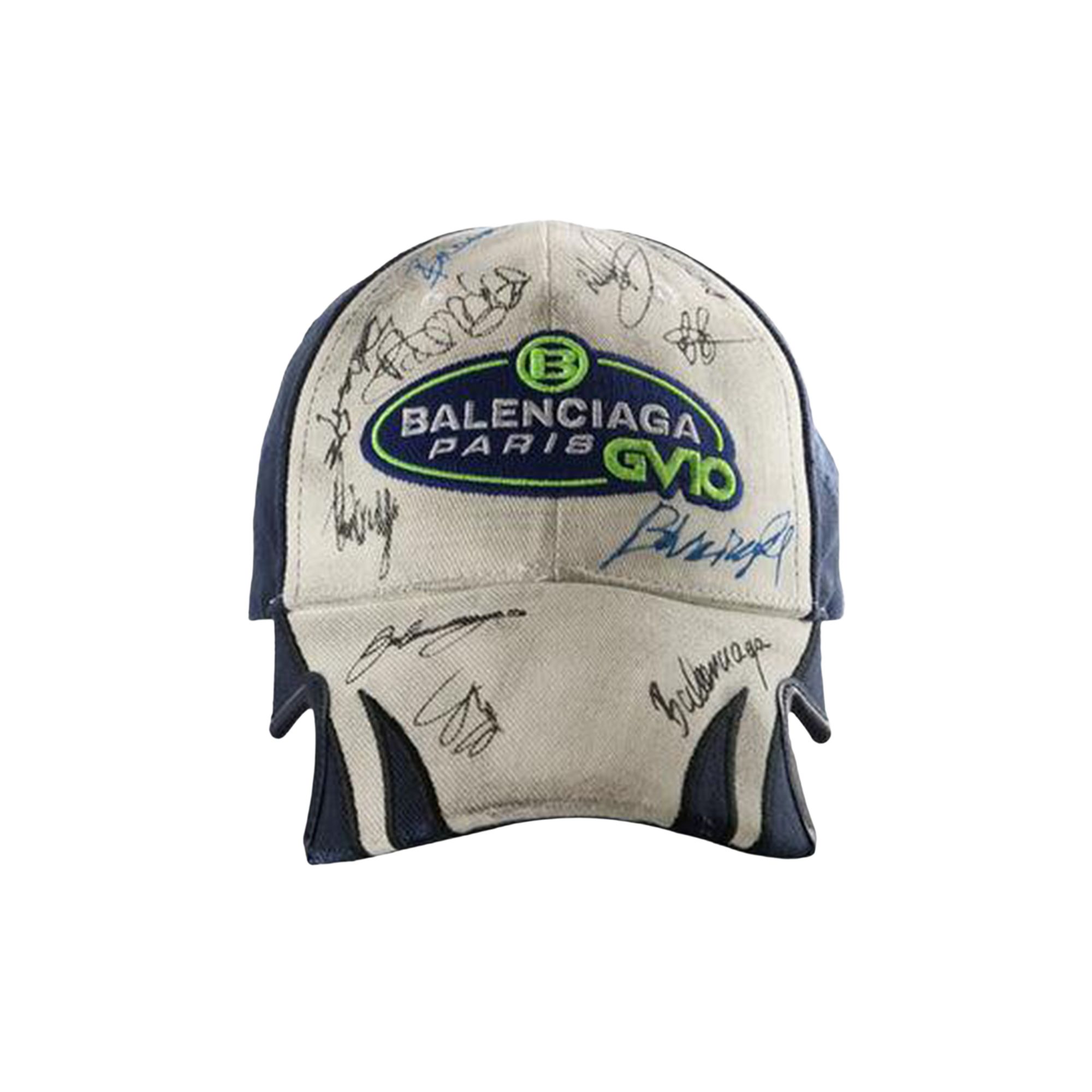 Pre-owned Balenciaga Scribble Cap 'dirty White/blue' | Men's Size M