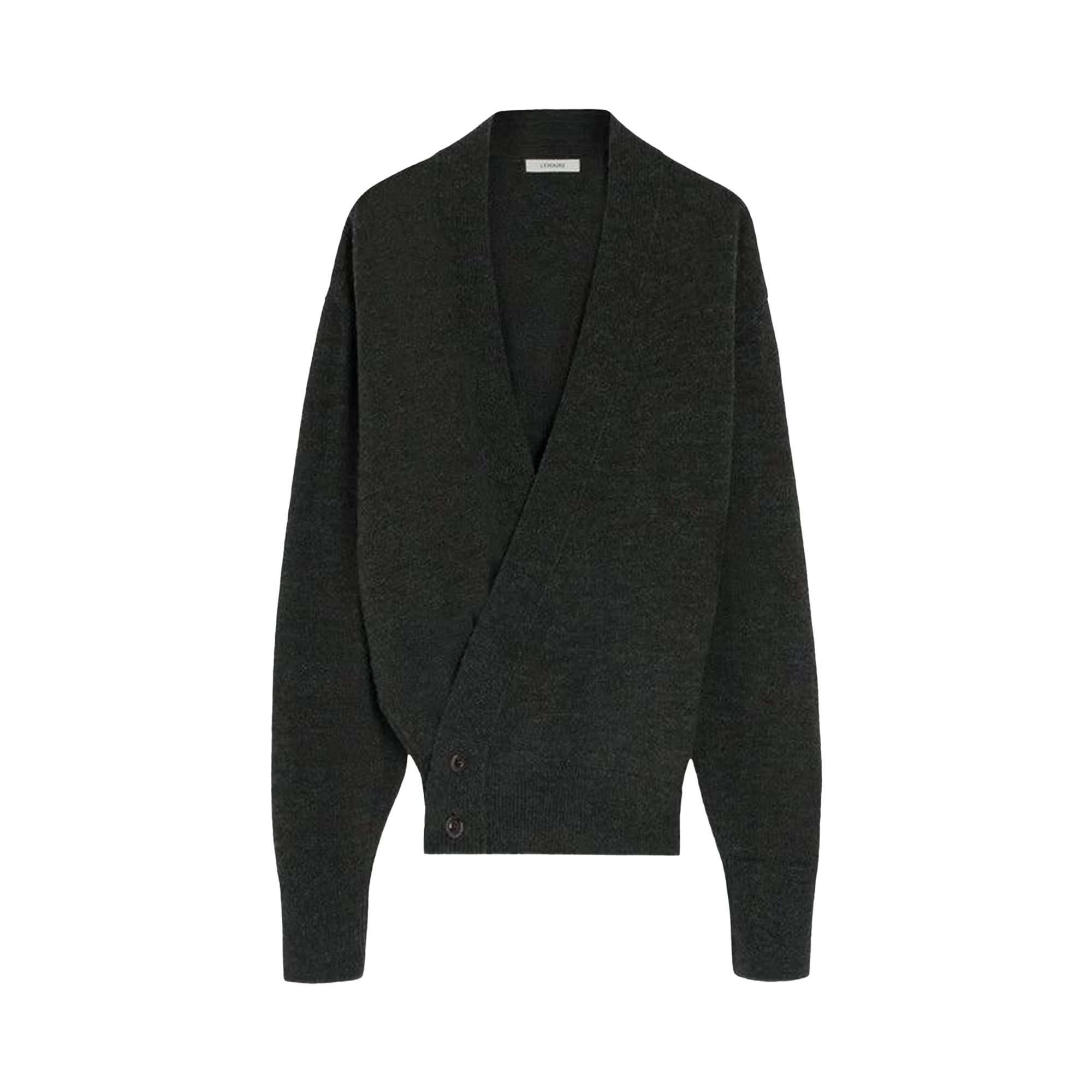 Pre-owned Lemaire Wrap Cardigan 'dark Espresso' | Grey | Men's Size L In Gray
