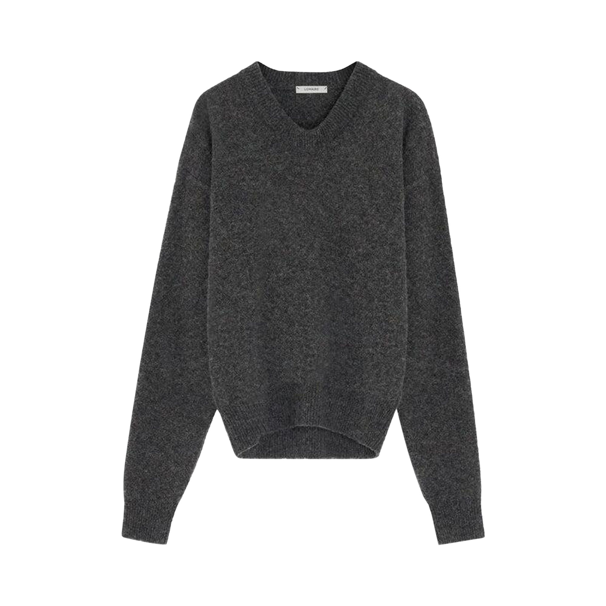 Pre-owned Lemaire Boxy V Neck Sweater 'grape Melange' | Multi-color | Men's Size Xl