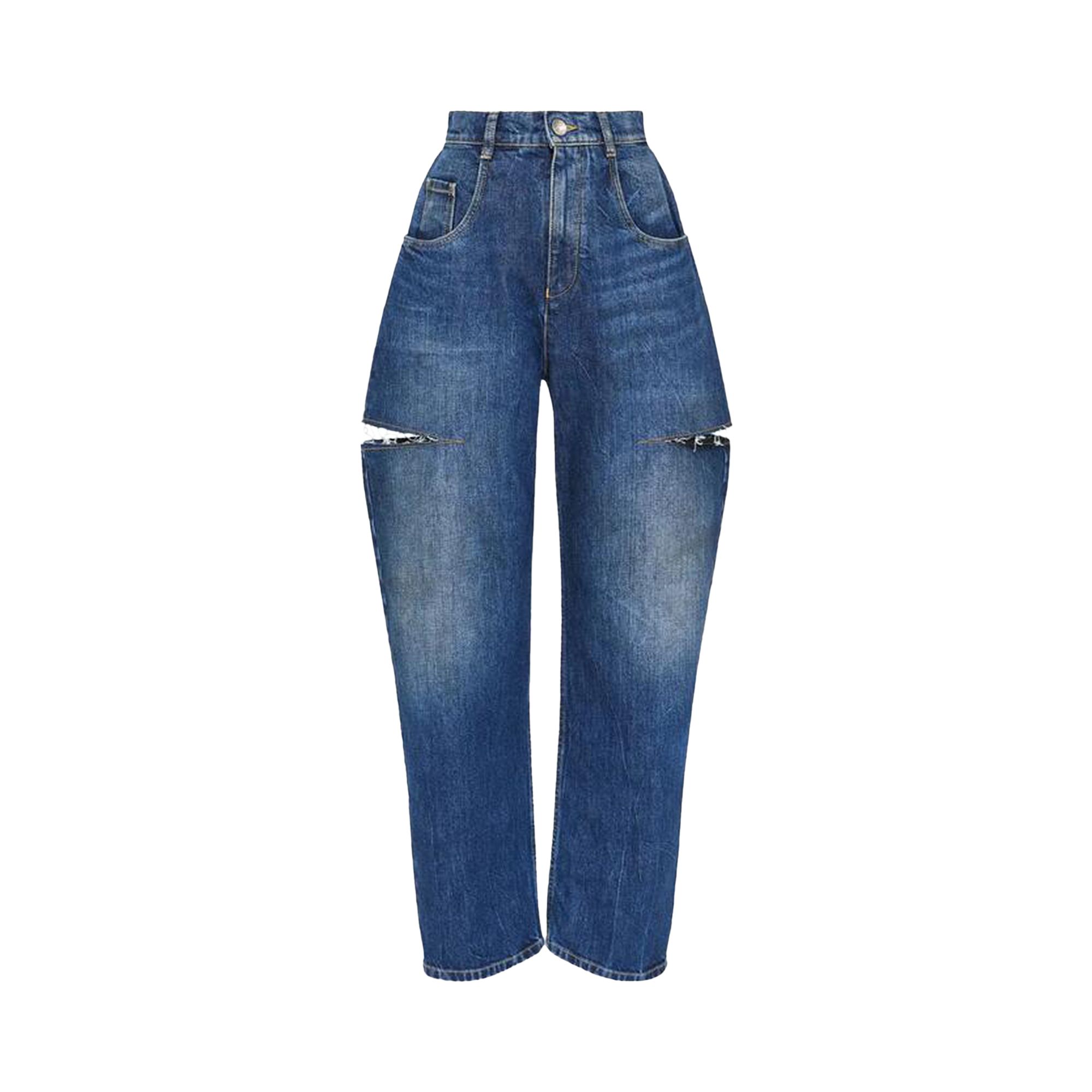 Pre-owned Maison Margiela 5 Pockets Pants 'washed Indigo' | Blue | Women's Size 40